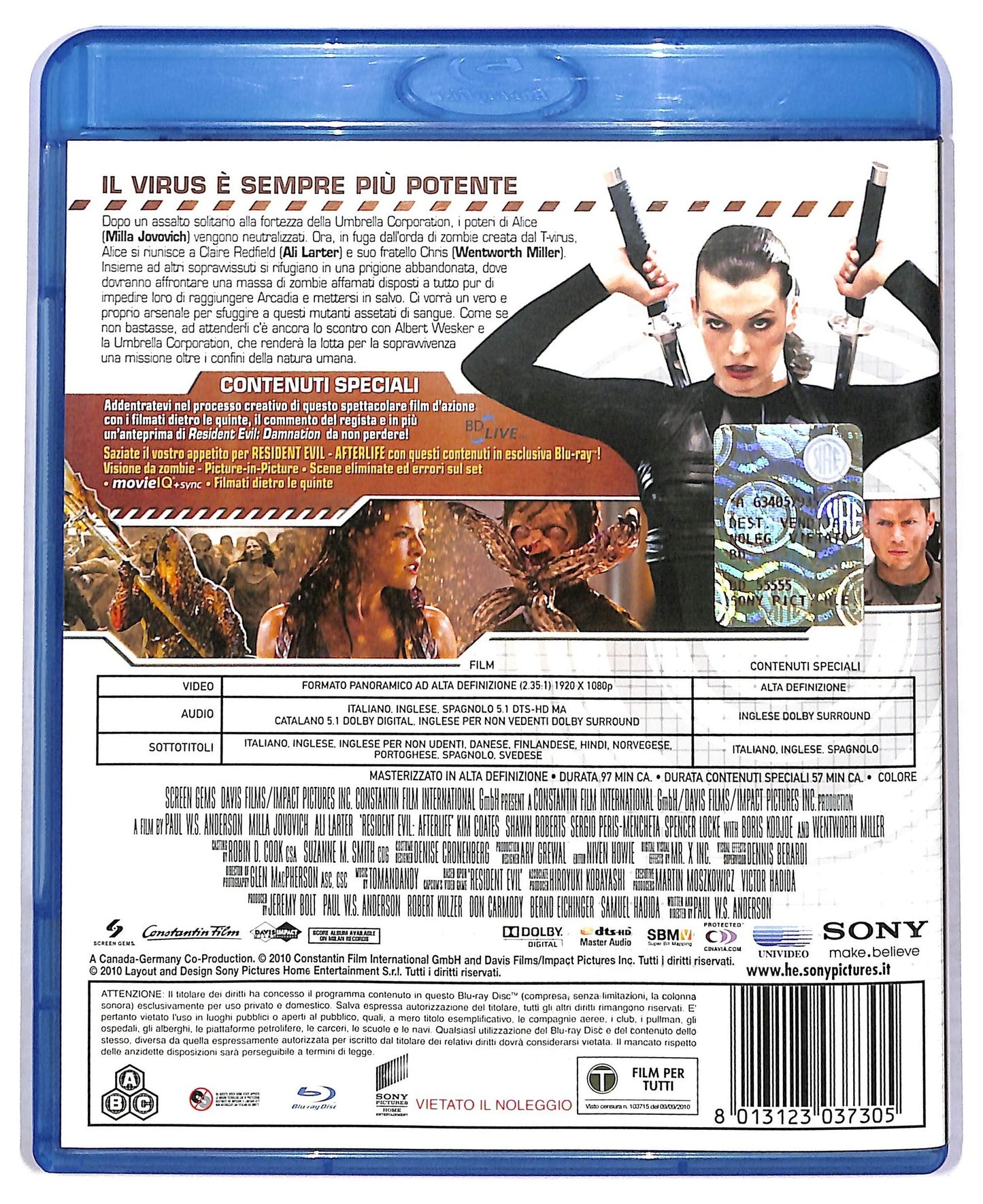 EBOND Resident Evil: Afterlife BLURAY D777336