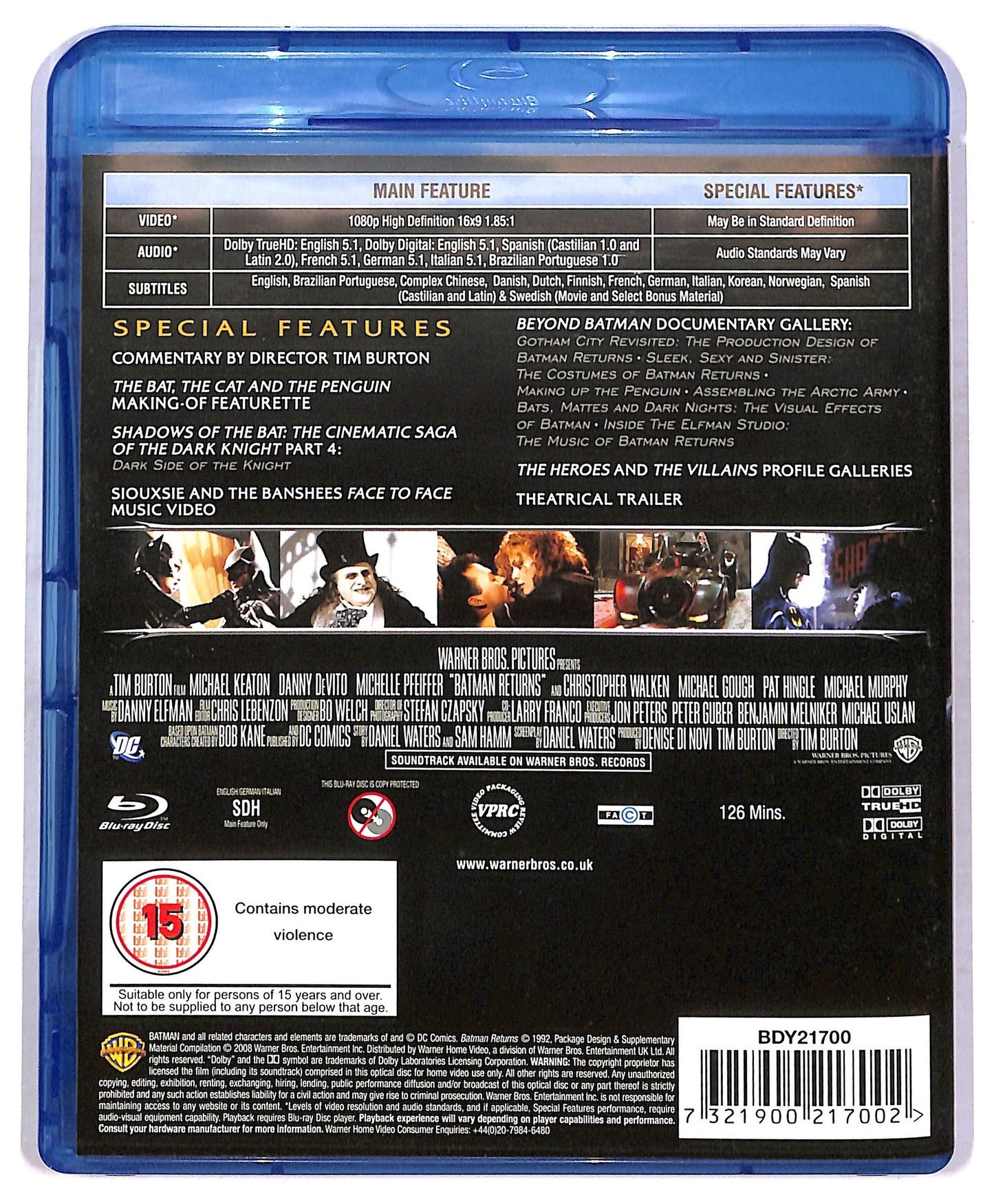 EBOND Batman Returns edizione UK BLURAY  BLURAY BLURAY D777468