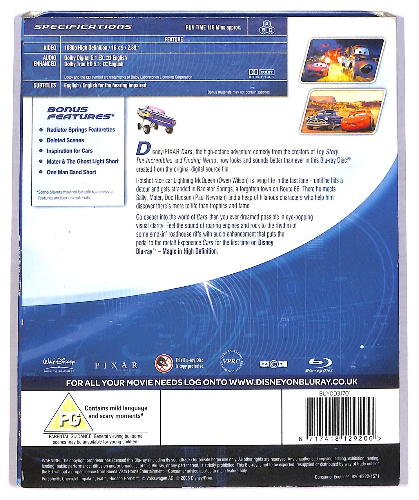 EBOND Cars BLURAY  BLURAY BLURAY D777470