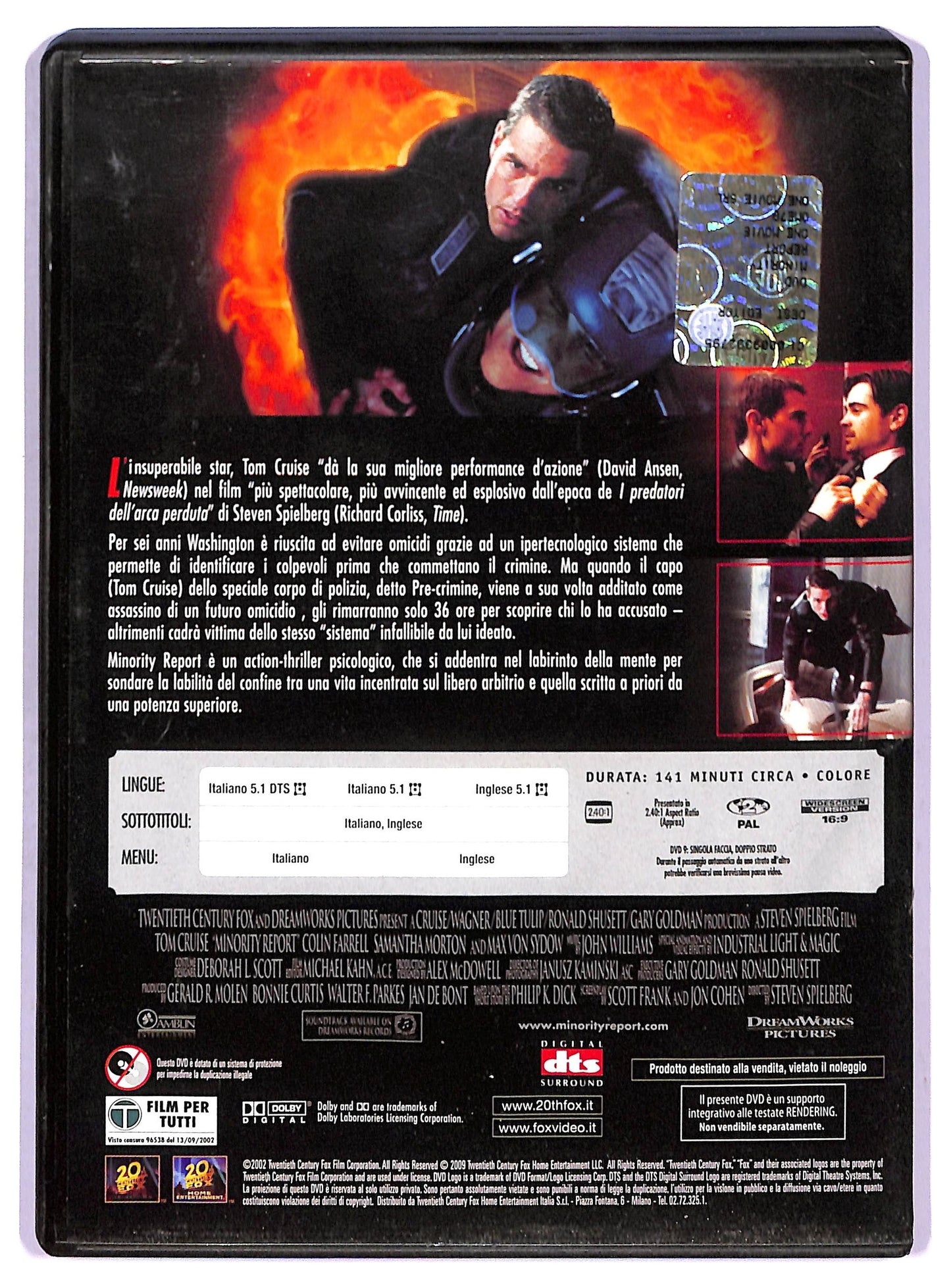 EBOND Minority report  EDITORIALE  DVD D777540