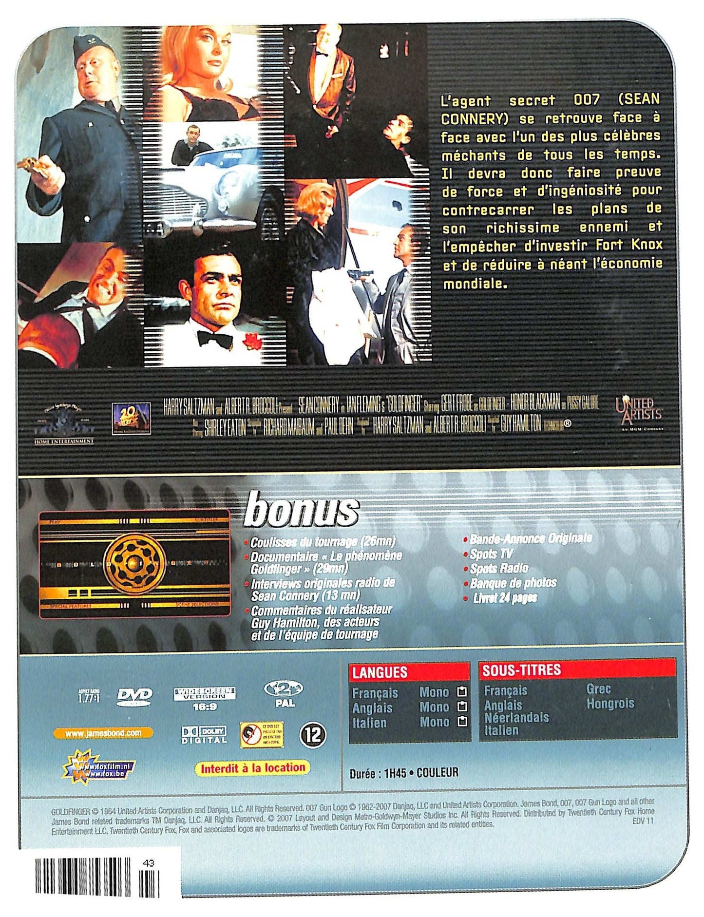 EBOND Goldfinger Edition 007 Speciale DVD D778352