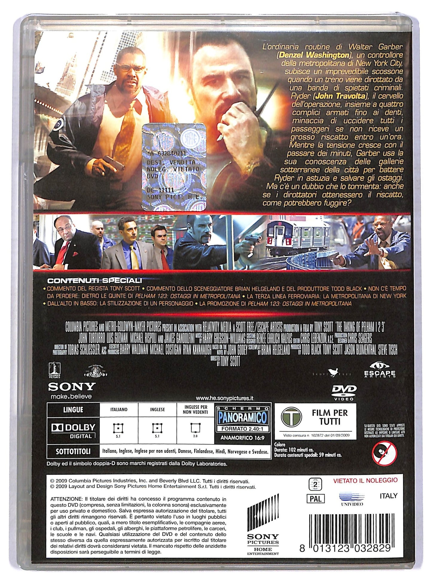 EBOND pelham 123 - ostaggi in metropolitana DVD D778414