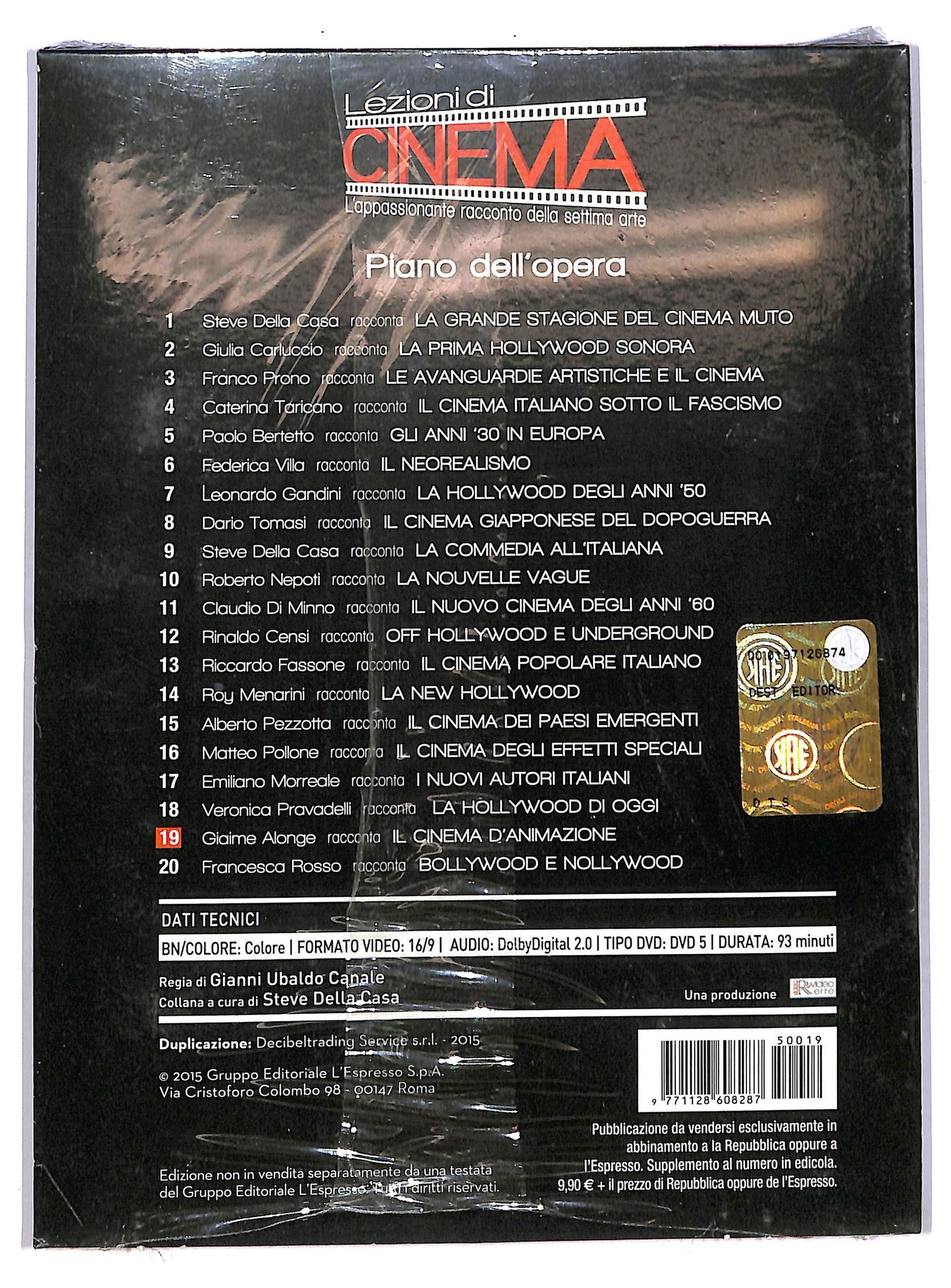 EBOND Giaime Alonge Racconta IL Cinema D'Animazione Vol.19 EDITORIALE DVD D778539