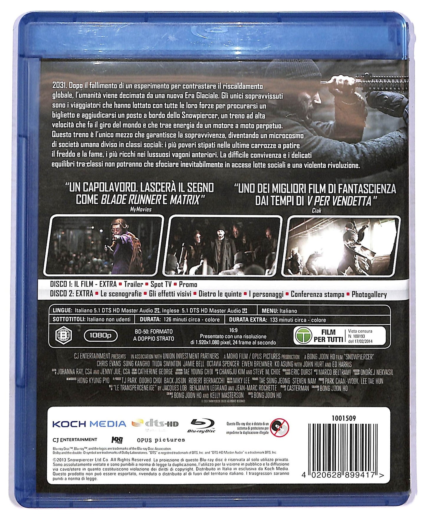 EBOND Snowpiercer SPECIAL EDITION 2 DISCHI BLURAY  BLURAY BLURAY D778959