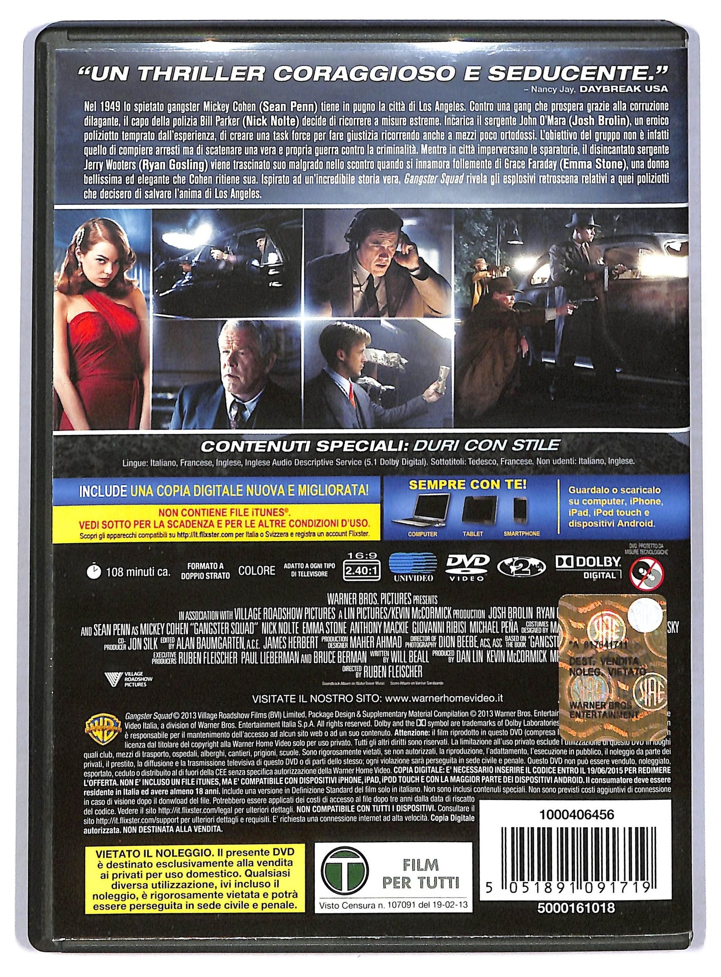 EBOND Gangster Squad  DVD D779241