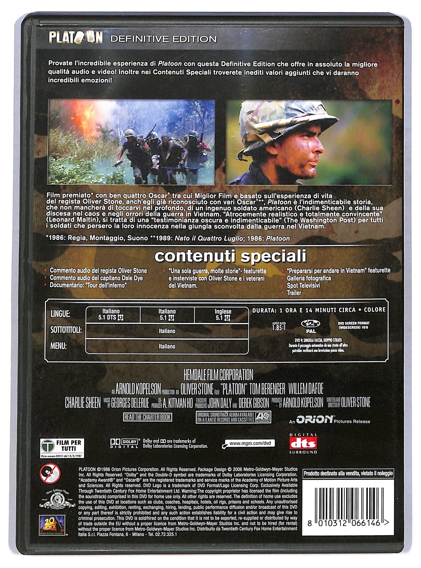 EBOND Platoon 2 dischi  slipcase DVD SLIM D779333