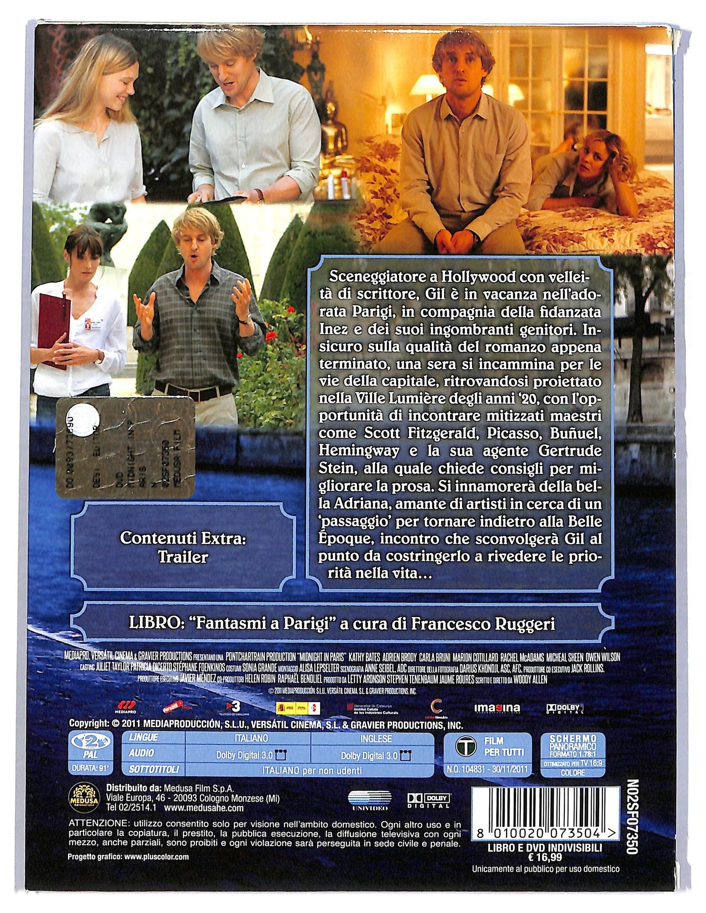 EBOND Midnight in Paris EDIZIONE SPECIALE Libro + DVD D779353