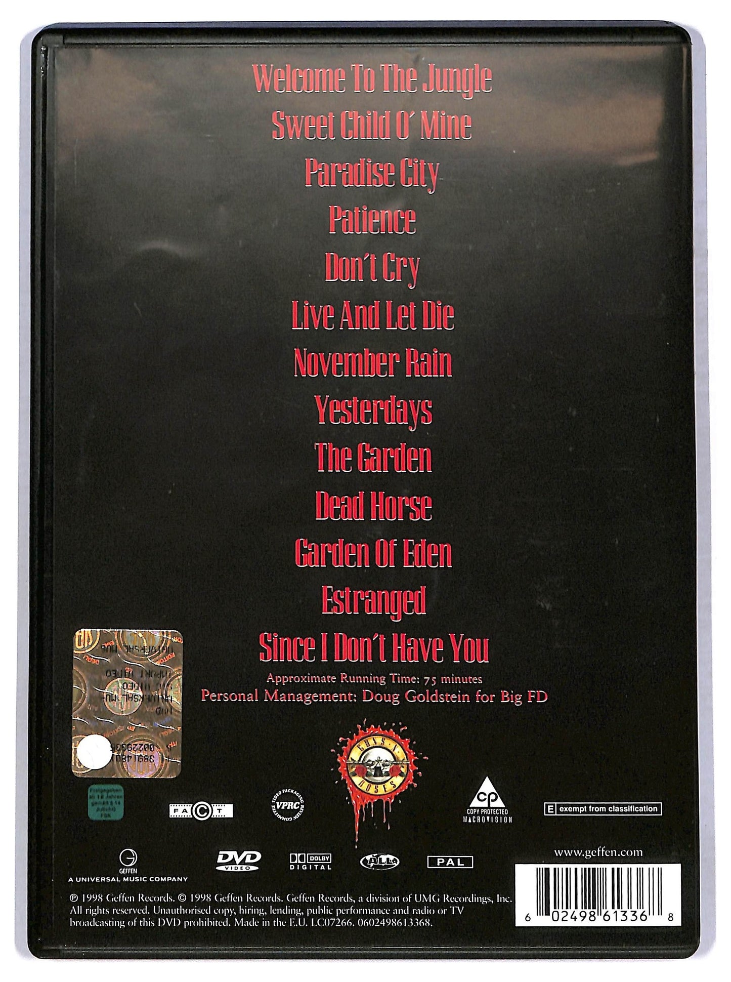 EBOND Guns N'roses Welcome To The Videos DVD D779425