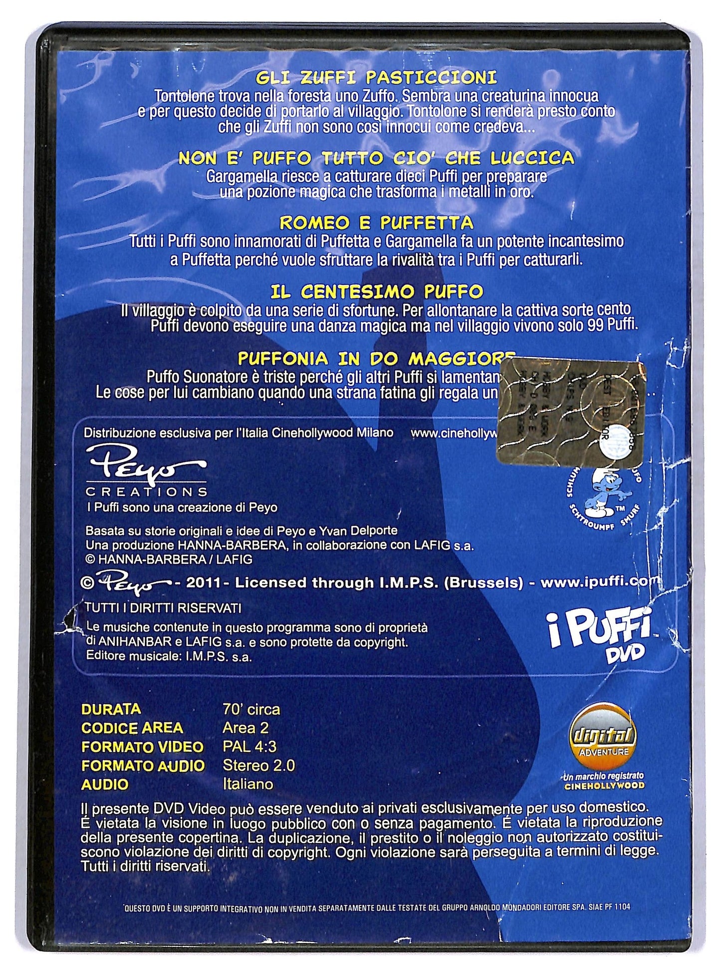 EBOND I Puffi - Romeo e Puffetta  DVD  Editoriale D779643