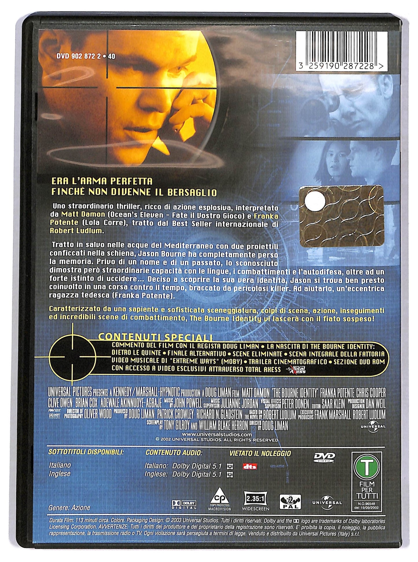 EBOND The Bourne Identity DVD D780217