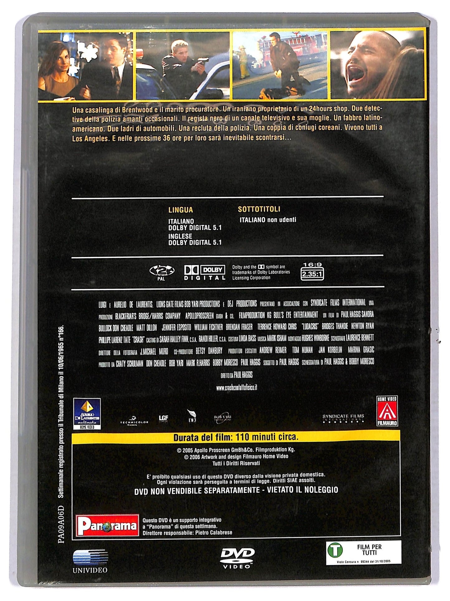 EBOND Crash - Contatto fisico  EDITORIALE DVD D780248