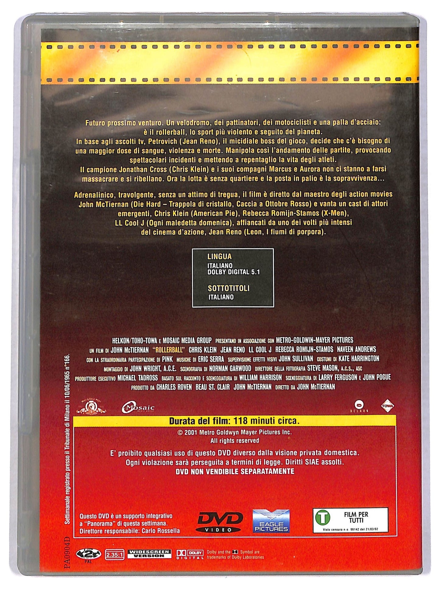 EBOND Rollerball  EDITORIALE DVD D780331