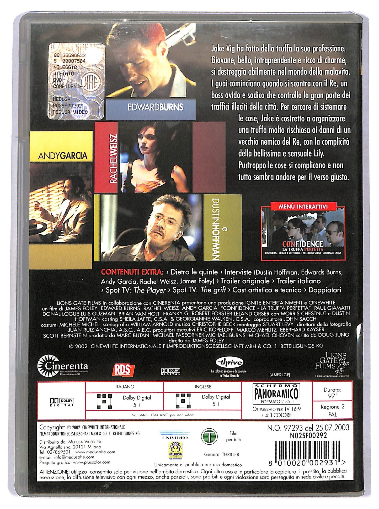 EBOND Confidence - La truffa perfetta  DVD D780363