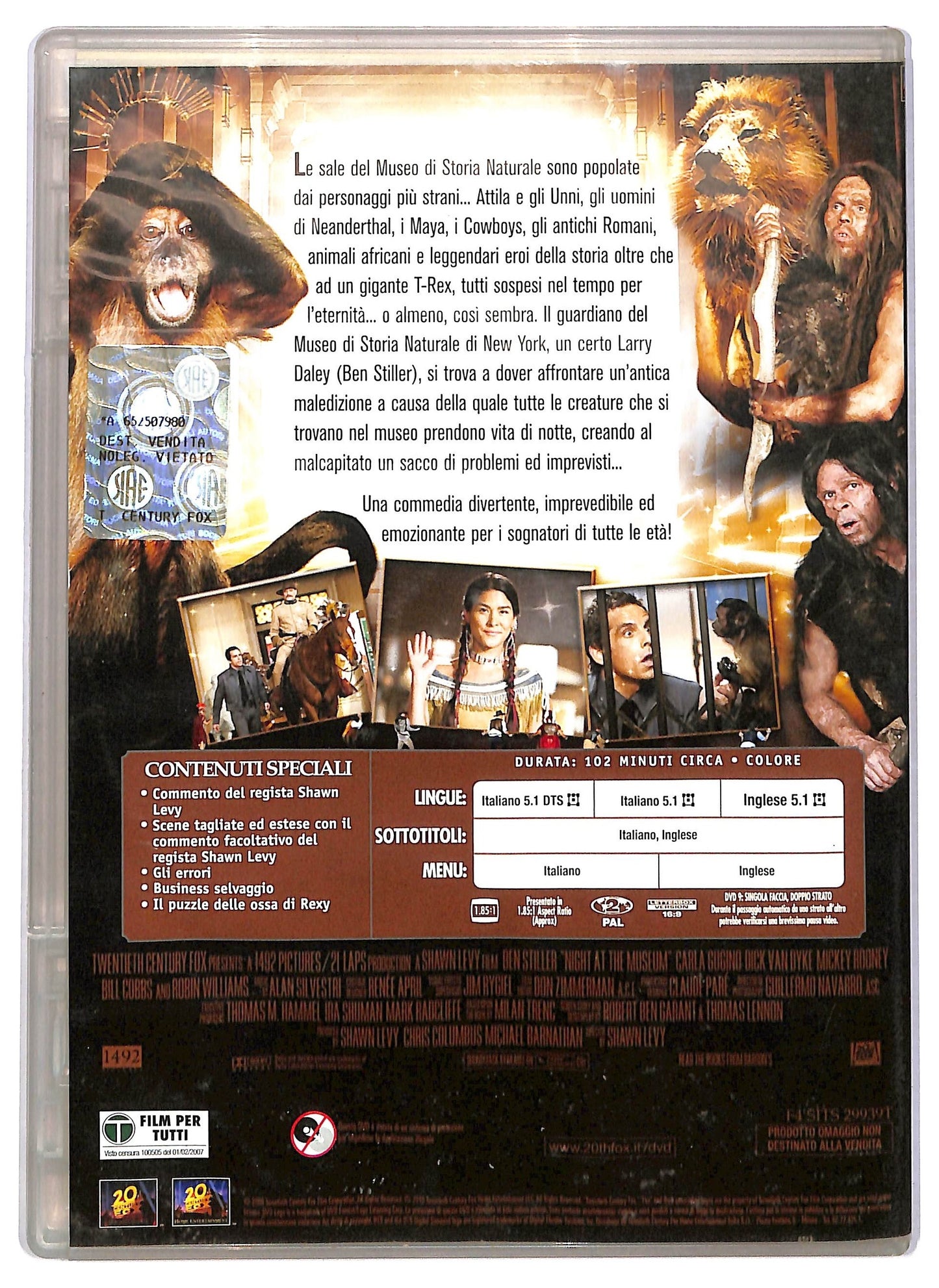 EBOND Una notte al museo EDITORIALE DVD D780430