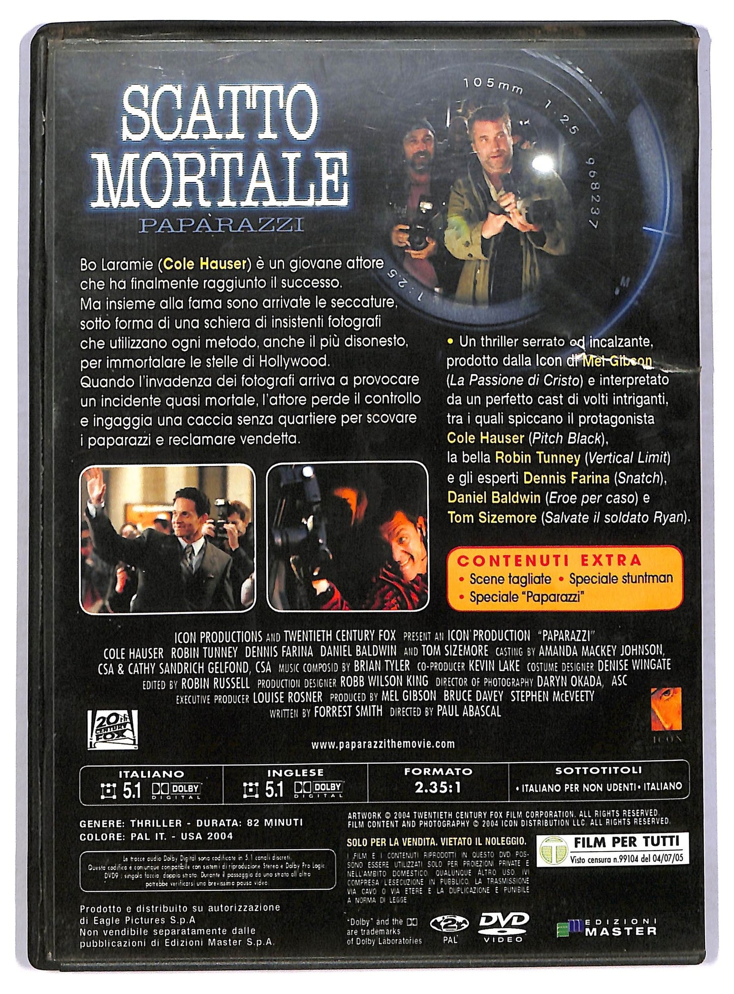EBOND Scatto mortale EDITORIALE  DVD D780561