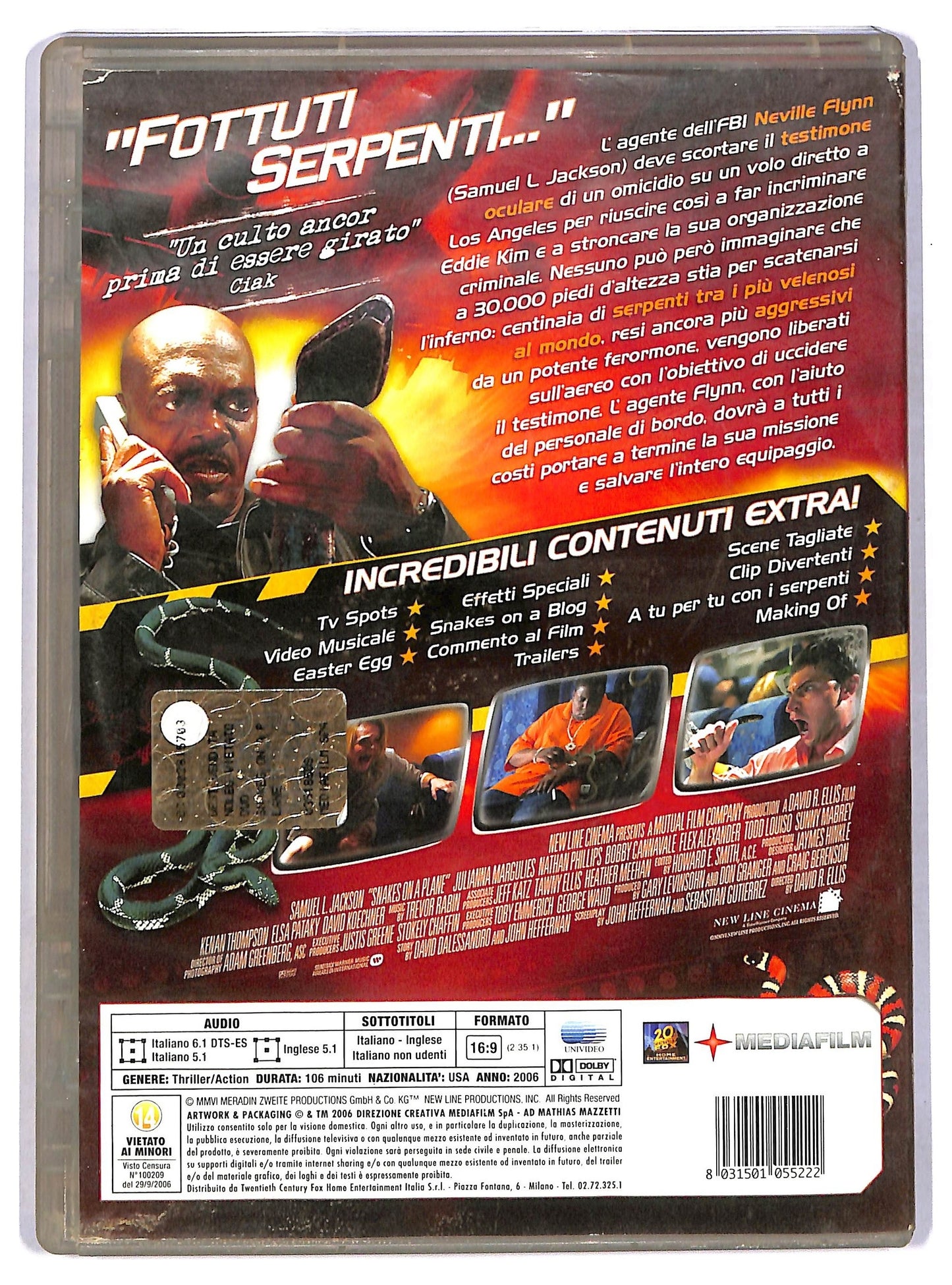 EBOND Snakes on a Plane  EDIZIONE SPECIALE DVD D780613