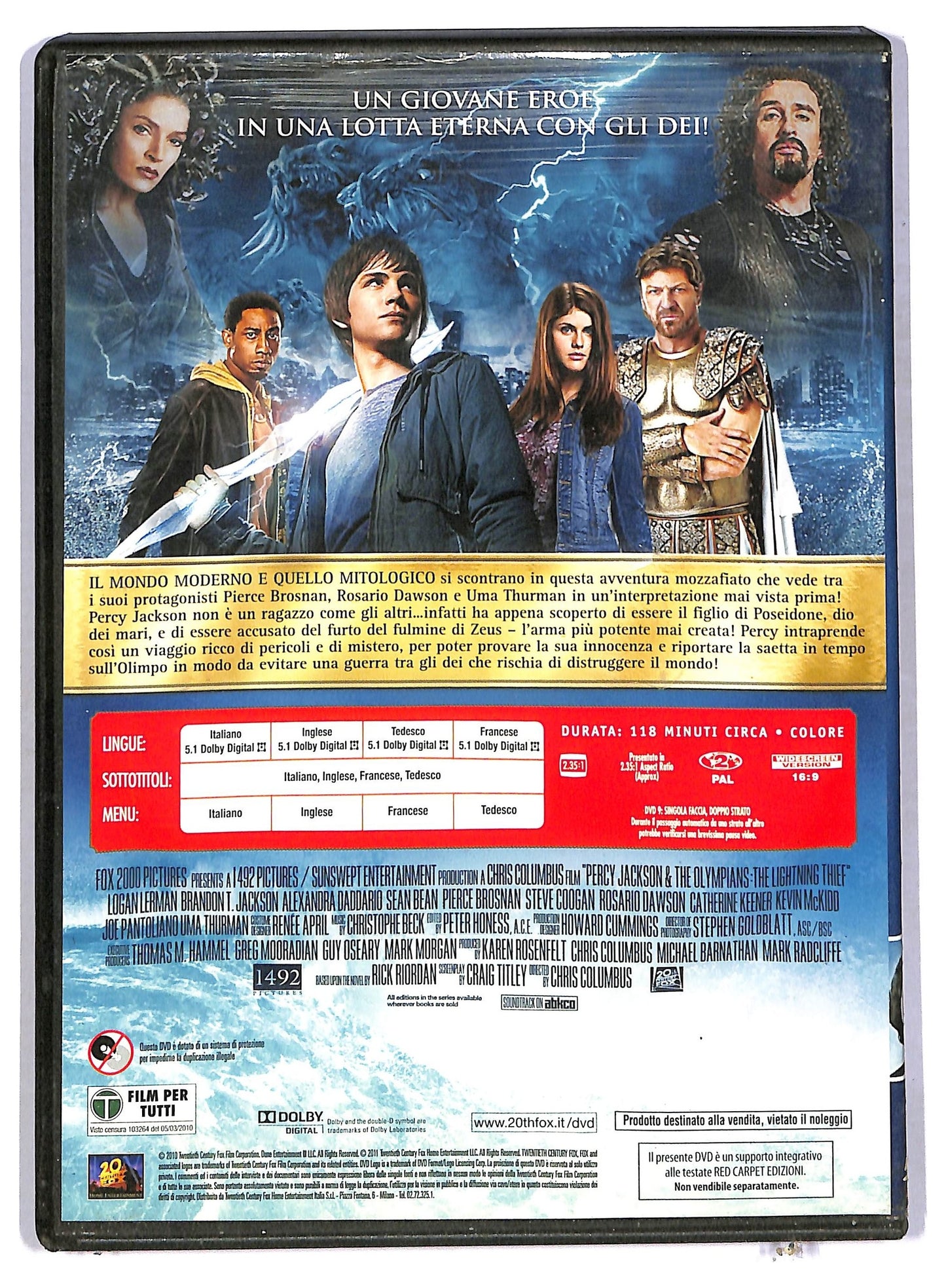 EBOND Percy Jackson e gli dei dell'Olimpo il ladro di fulmini DVD D780631