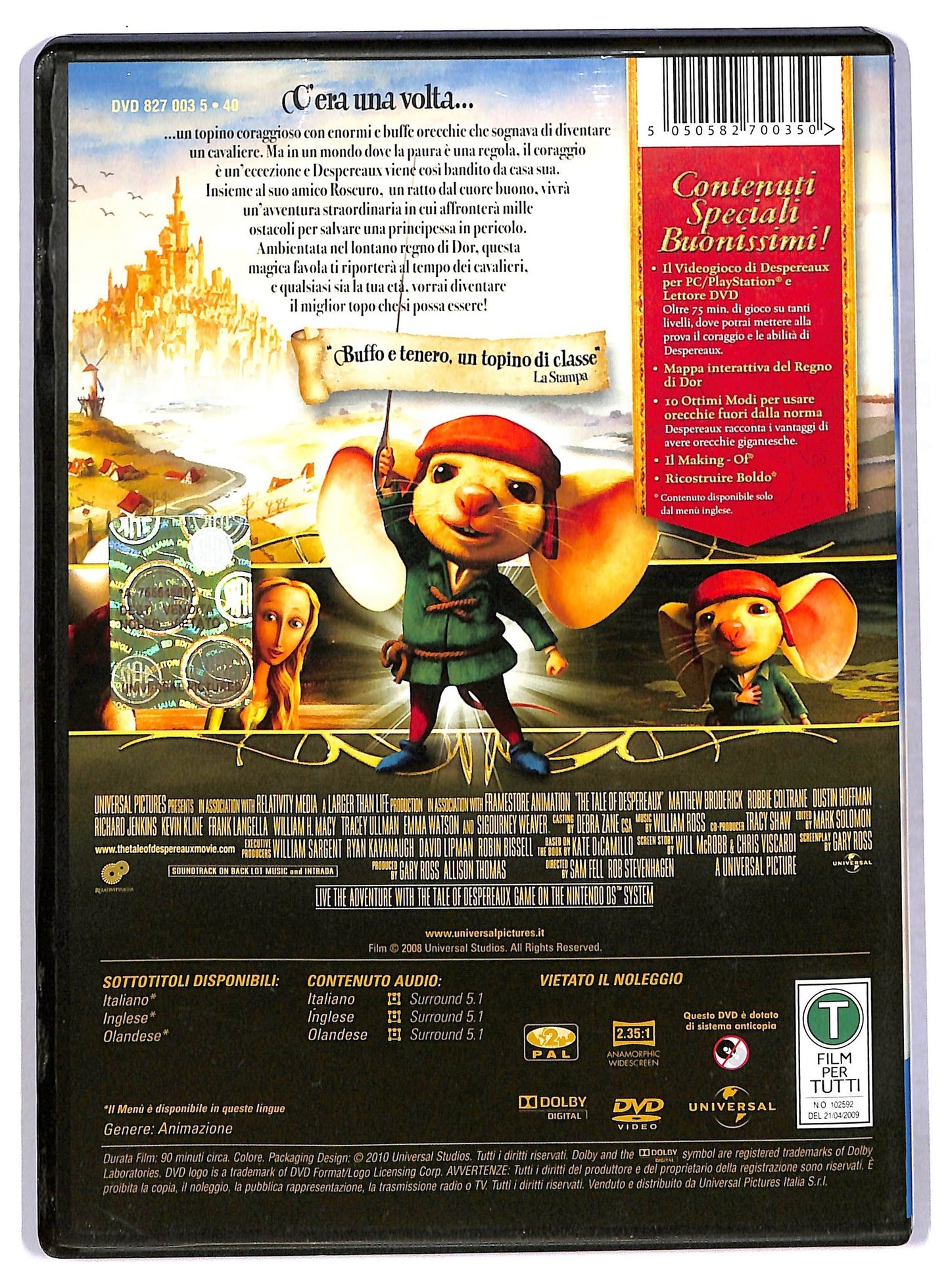 EBOND Le avventure del topino Despereaux DVD D780814