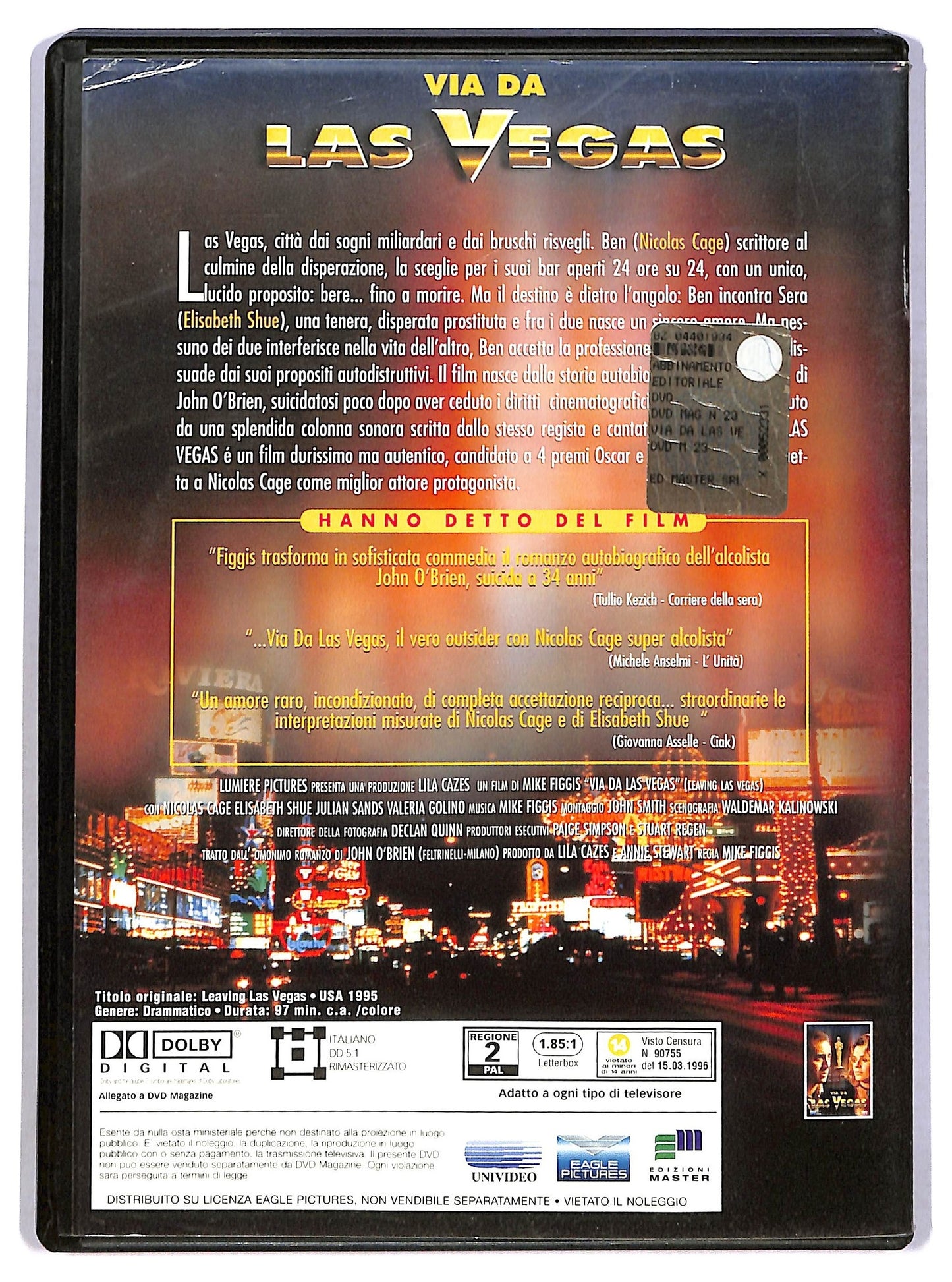 EBOND Via da Las Vegas EDITORIALE DVD D780840