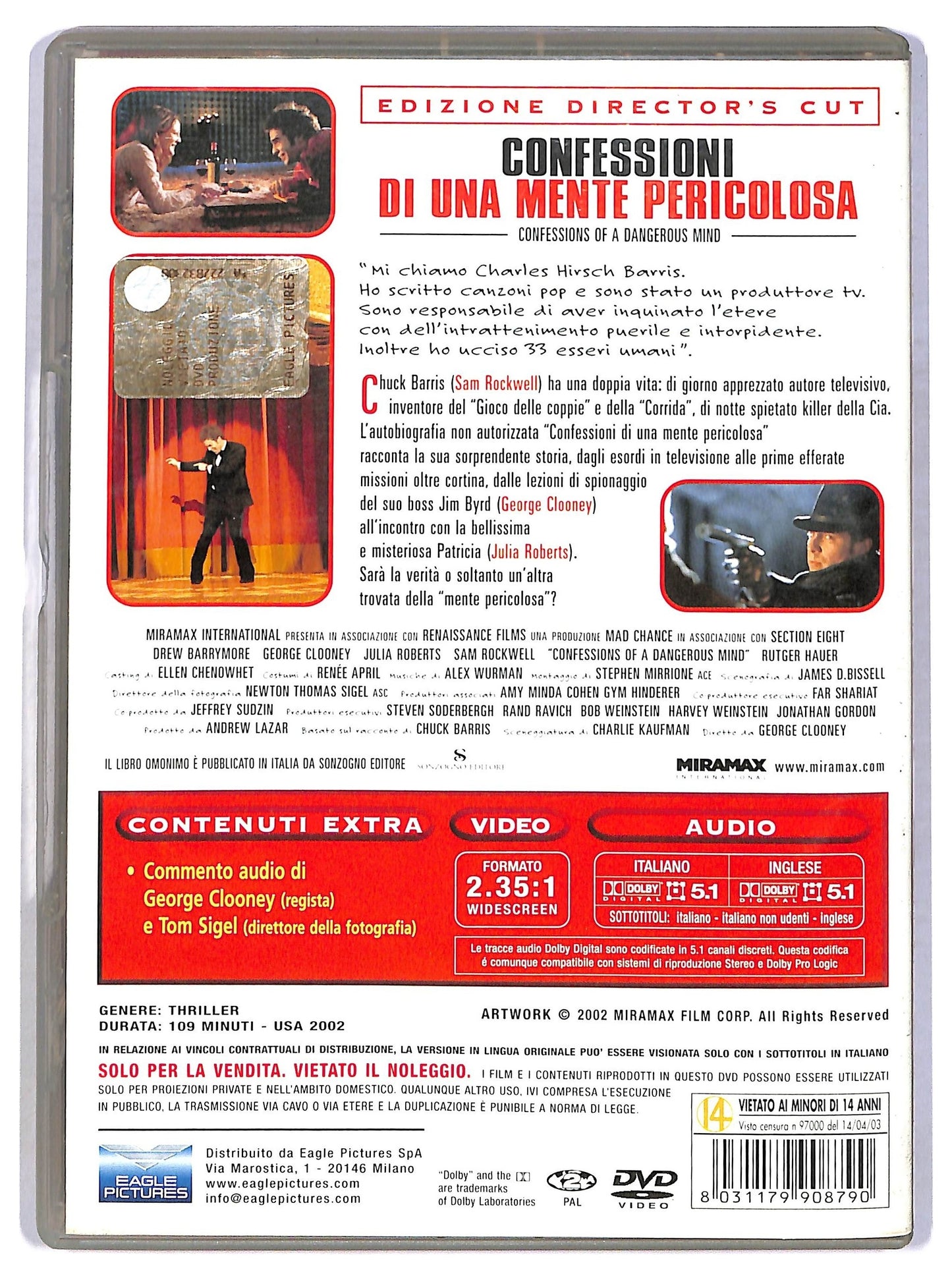 EBOND Confessioni di una mente pericolosa  DVD D780902