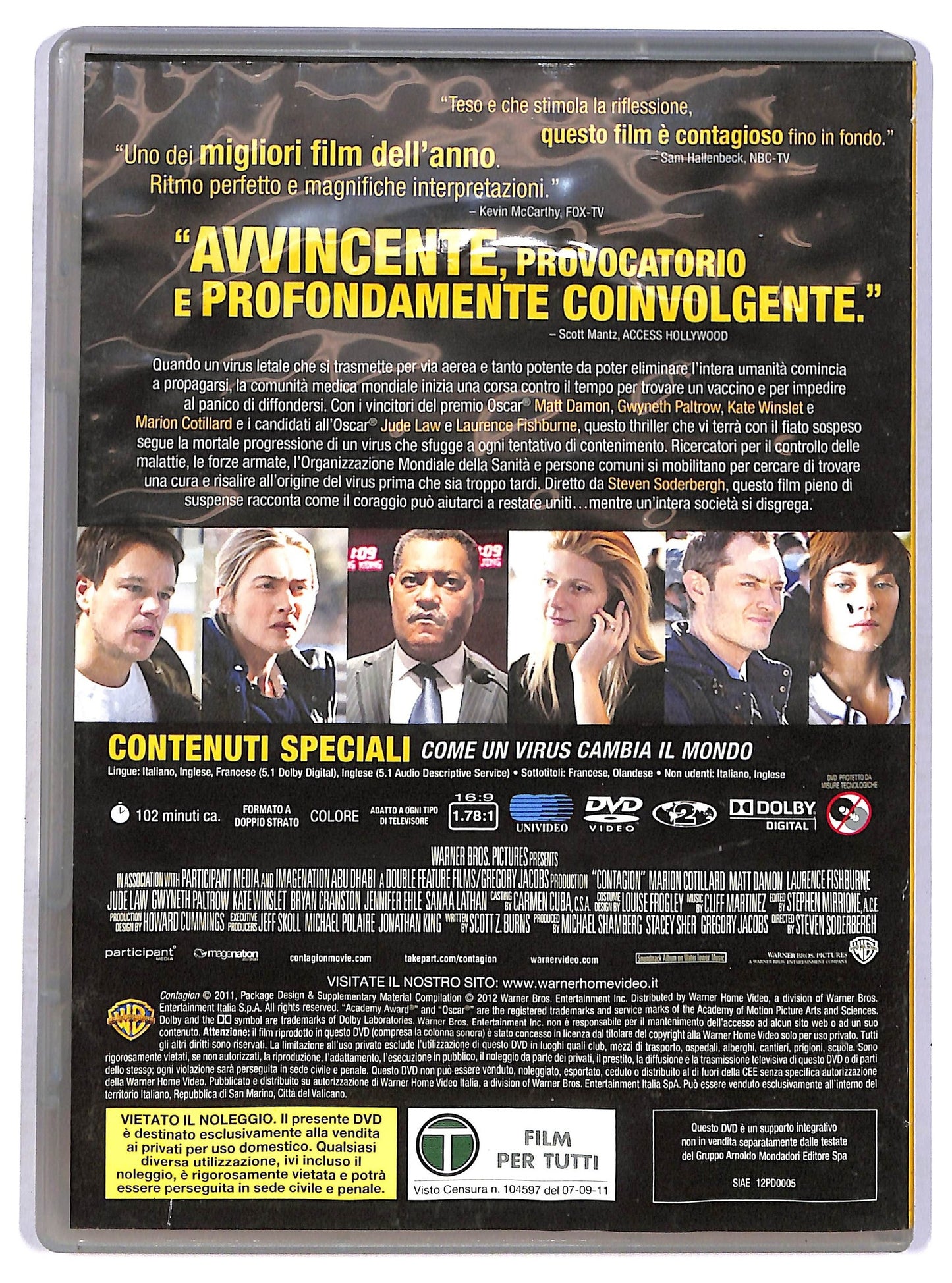 EBOND Contagion  EDITORIALE DVD D781019