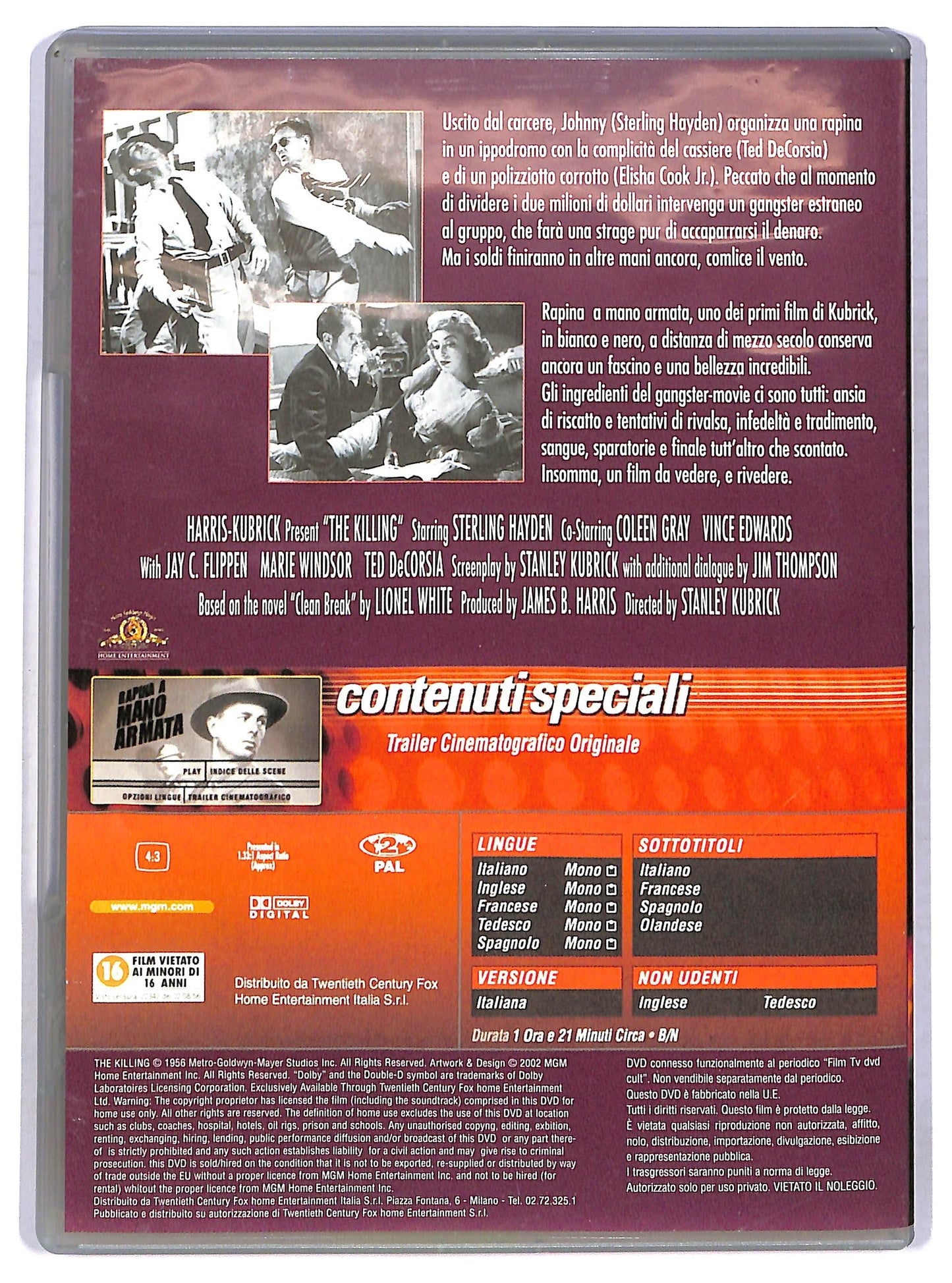 EBOND Rapina a mano armata EDITORIALE DVD D781123