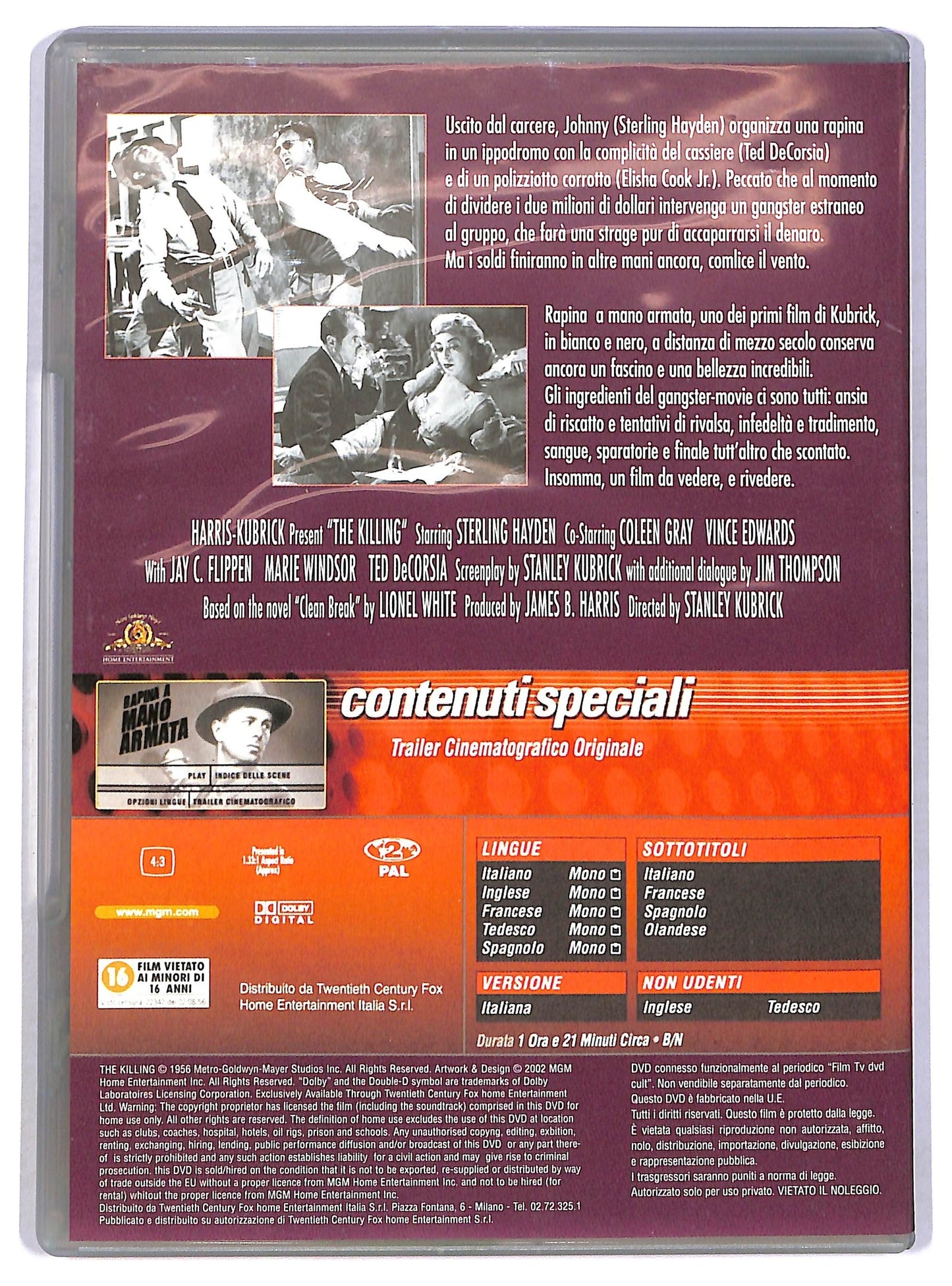 EBOND Rapina a mano armata EDITORIALE DVD D781214