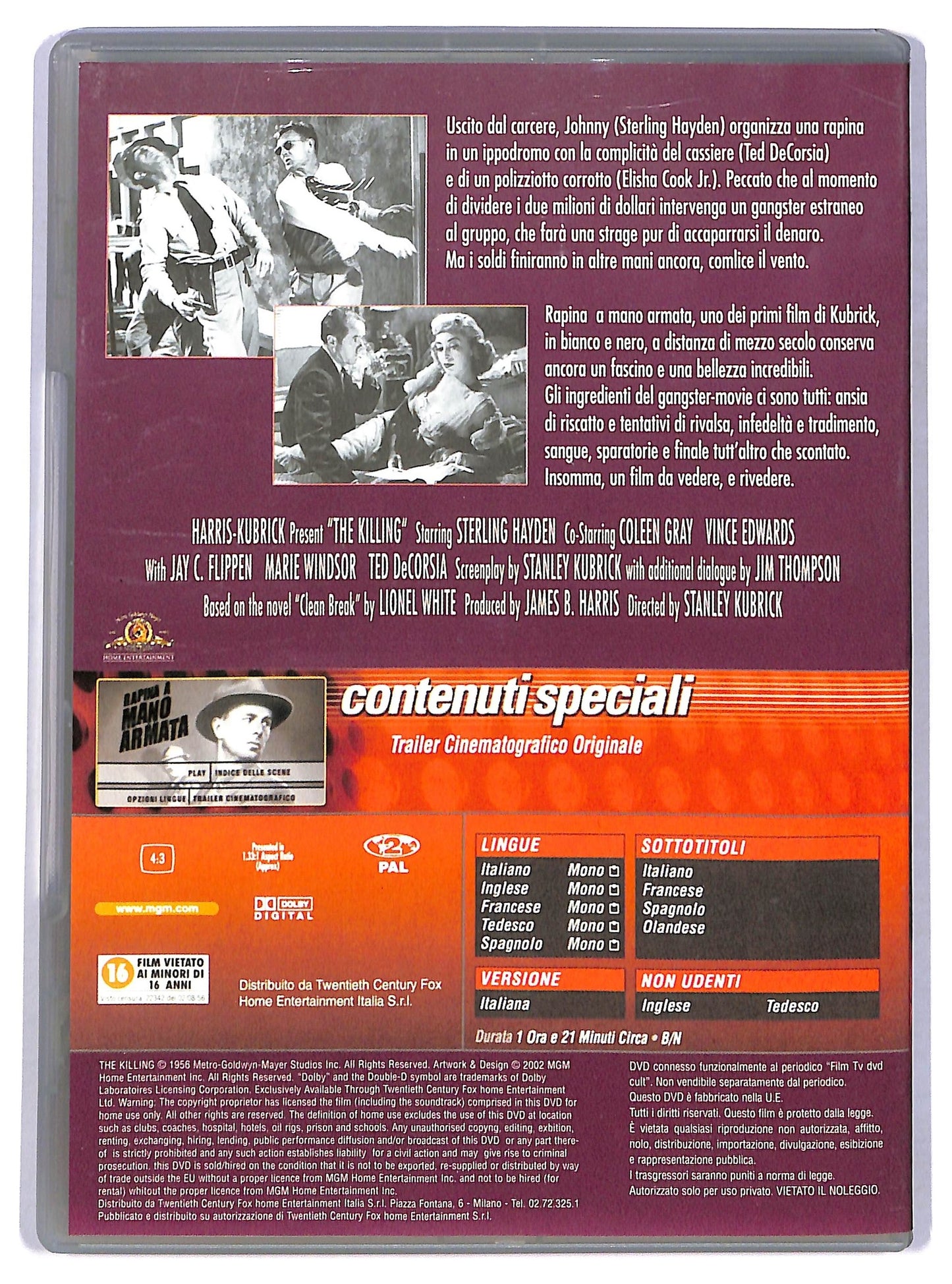 EBOND Rapina a mano armata EDITORIALE DVD D781333