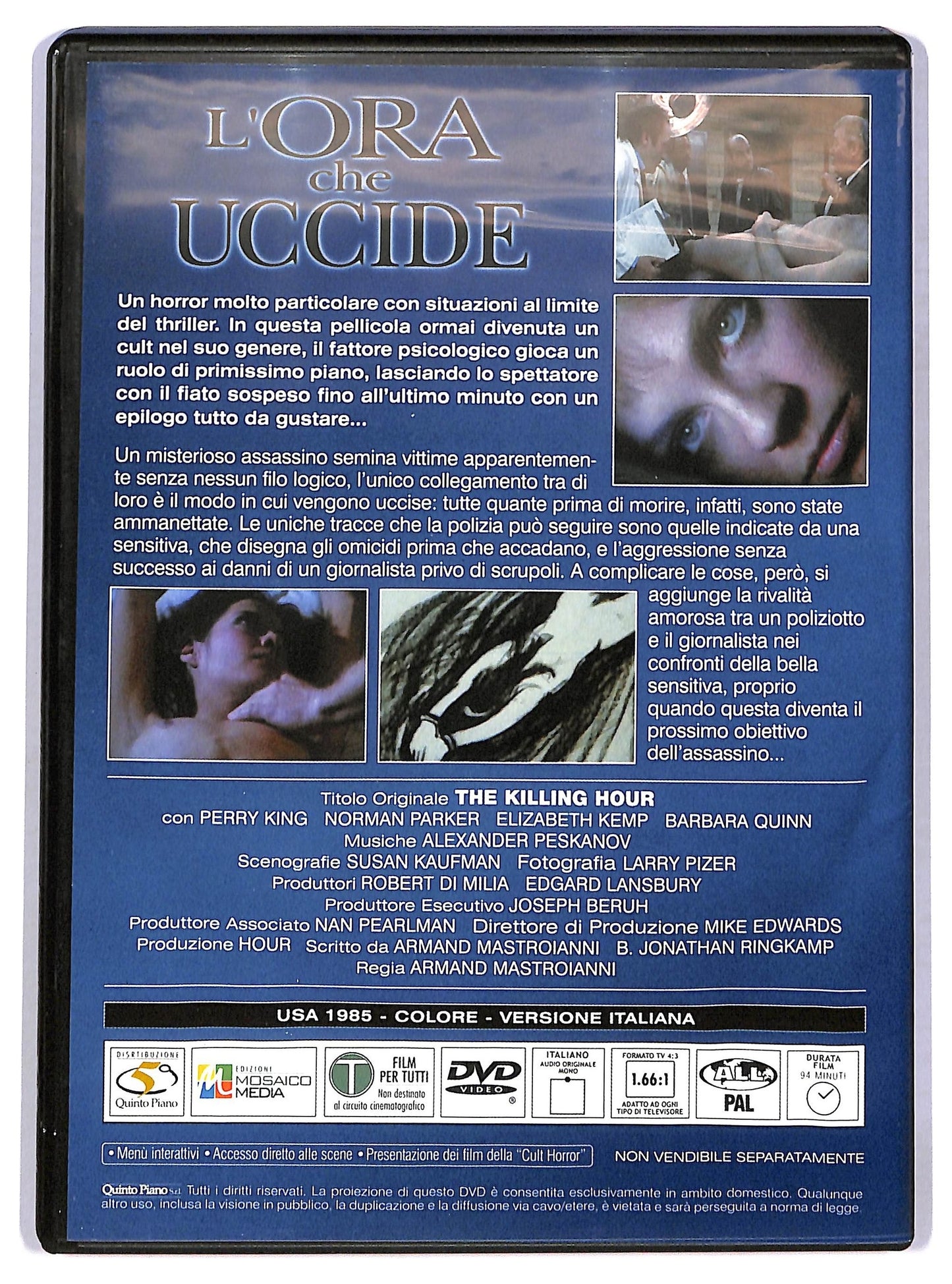 EBOND L' Ora Che Uccide DVD  Editoriale D781348