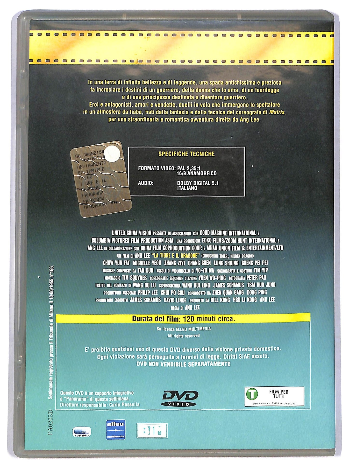 EBOND La tigre e il dragone EDITORIALE DVD D782002