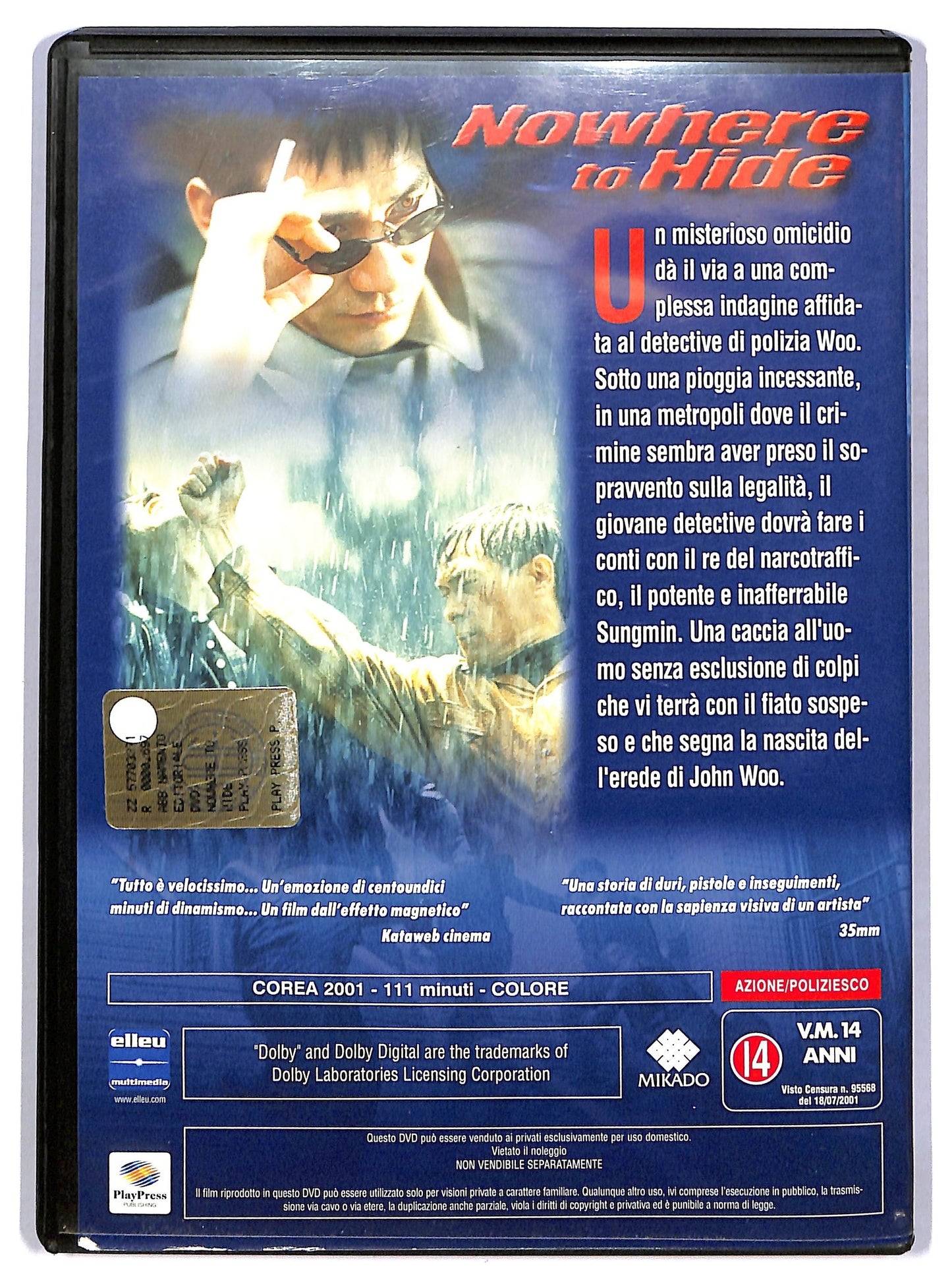 EBOND Nowhere to Hide EDITORIALE DVD D782009