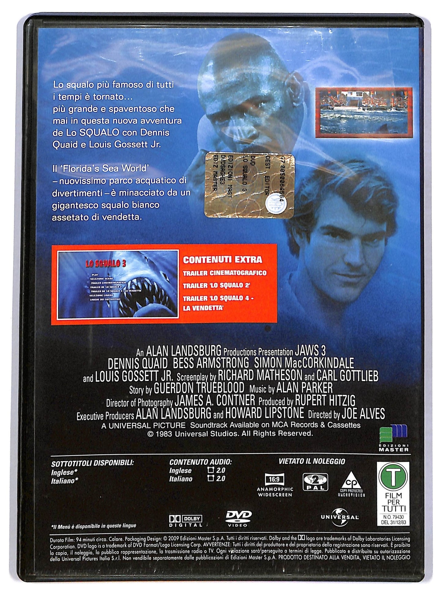 EBOND Lo squalo 3 EDITORIALE DVD D782155