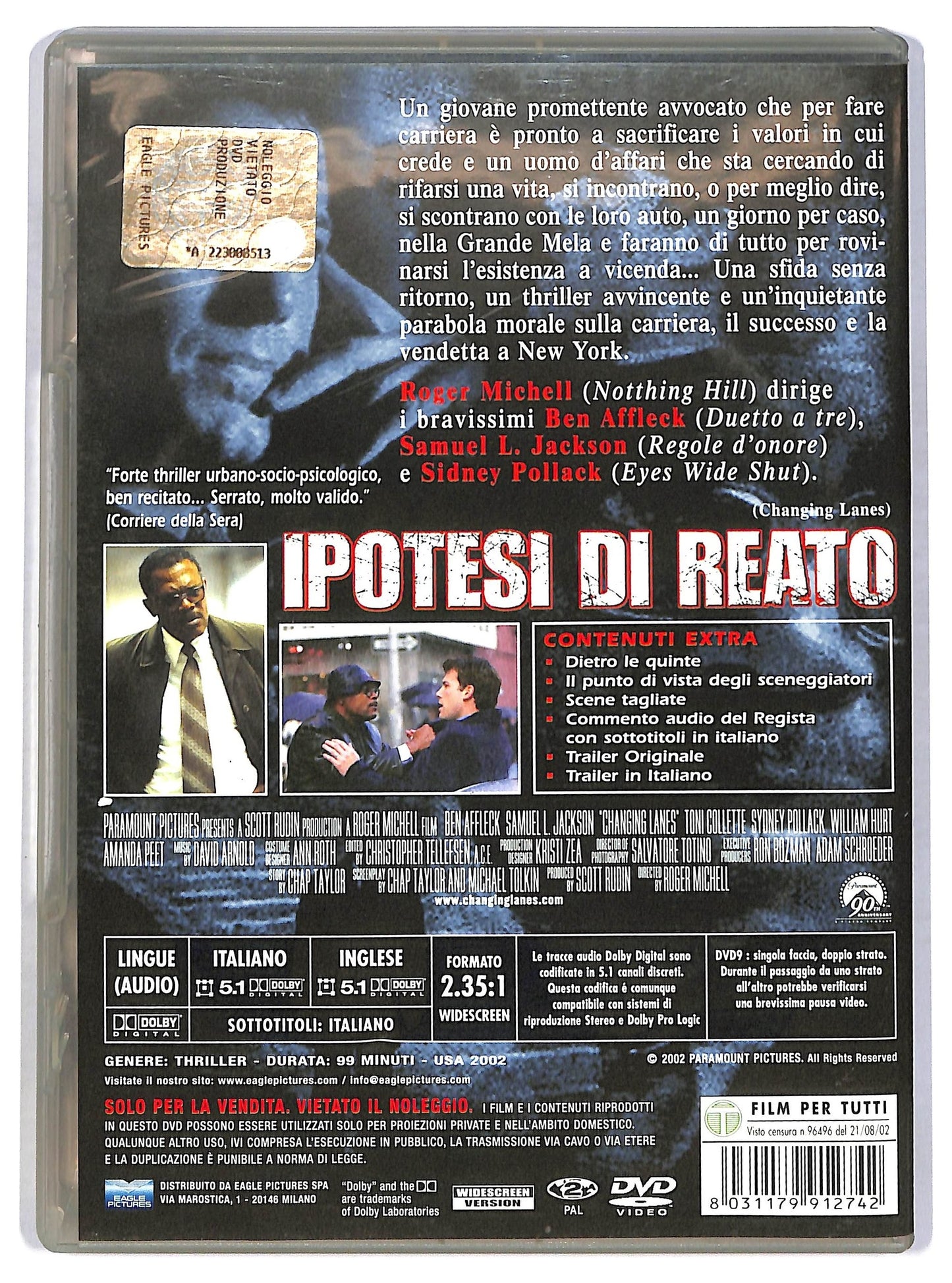 EBOND Ipotesi di reato DVD D782314