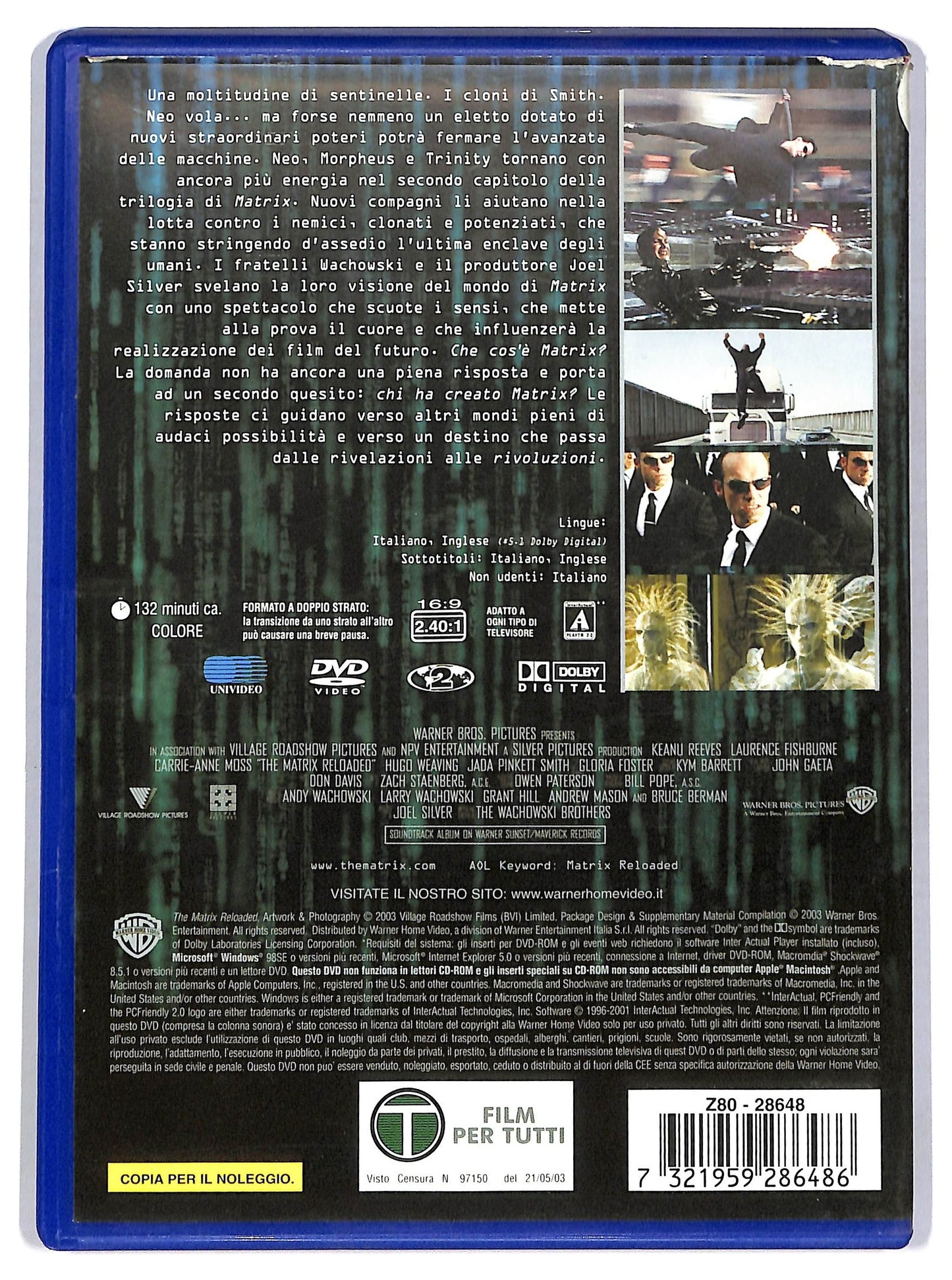 EBOND Matrix Reloaded NOLEGGIO DVD D782352
