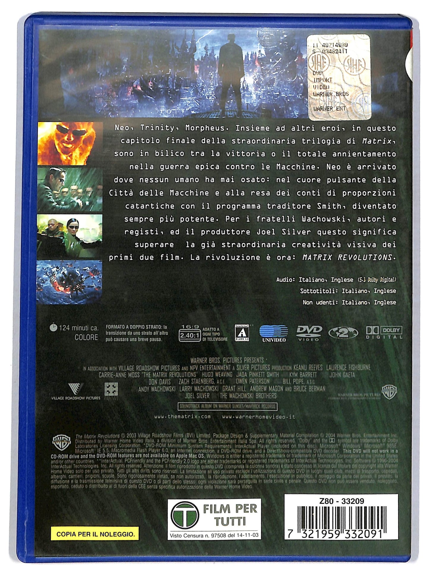 EBOND Matrix Revolutions  NOLEGGIO DVD D782402