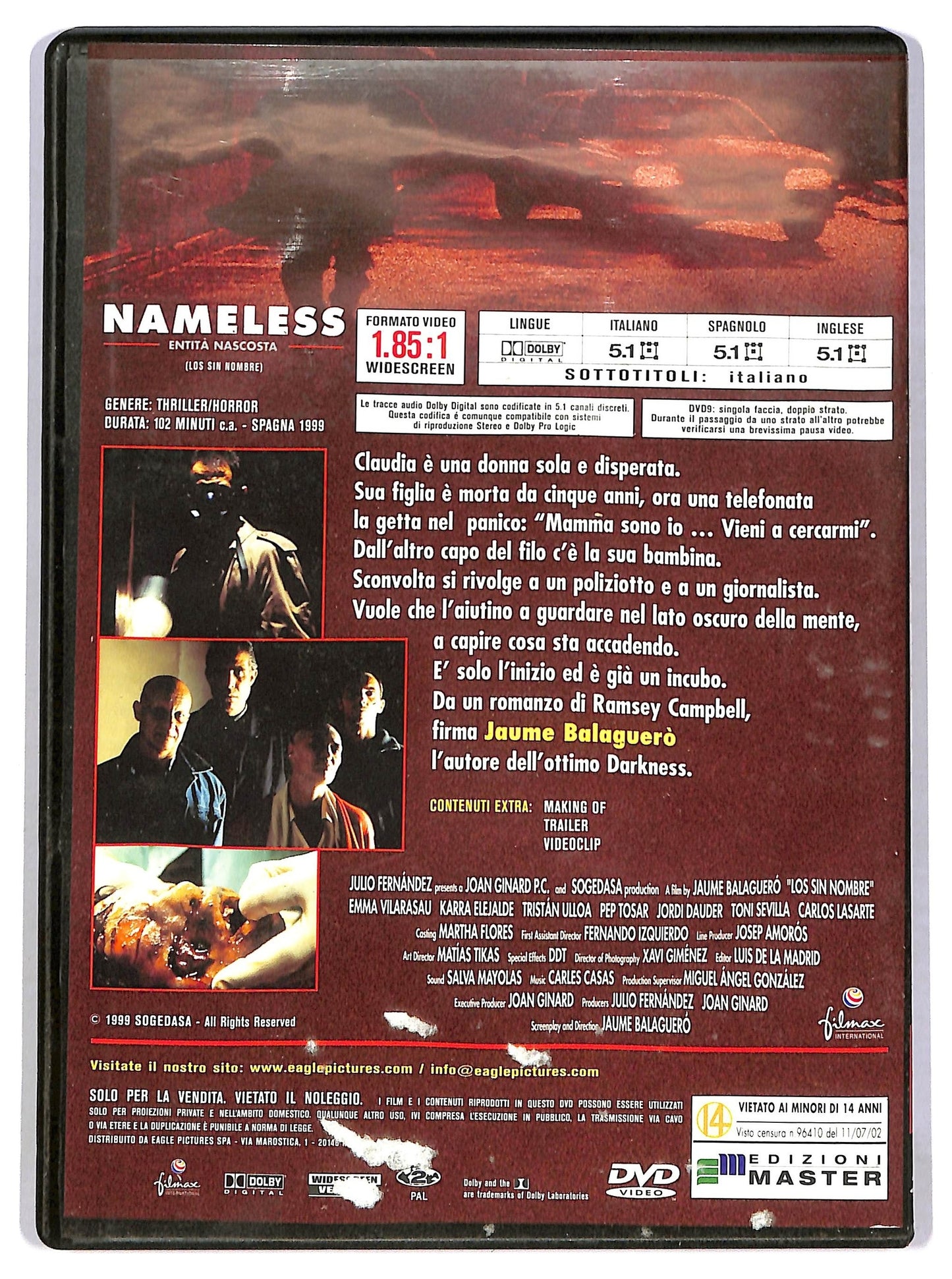 EBOND Nameless DVD Editoriale D782652