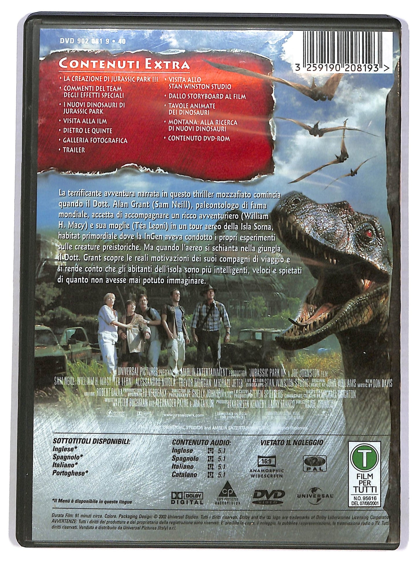 EBOND jurassic park III DVD D782861