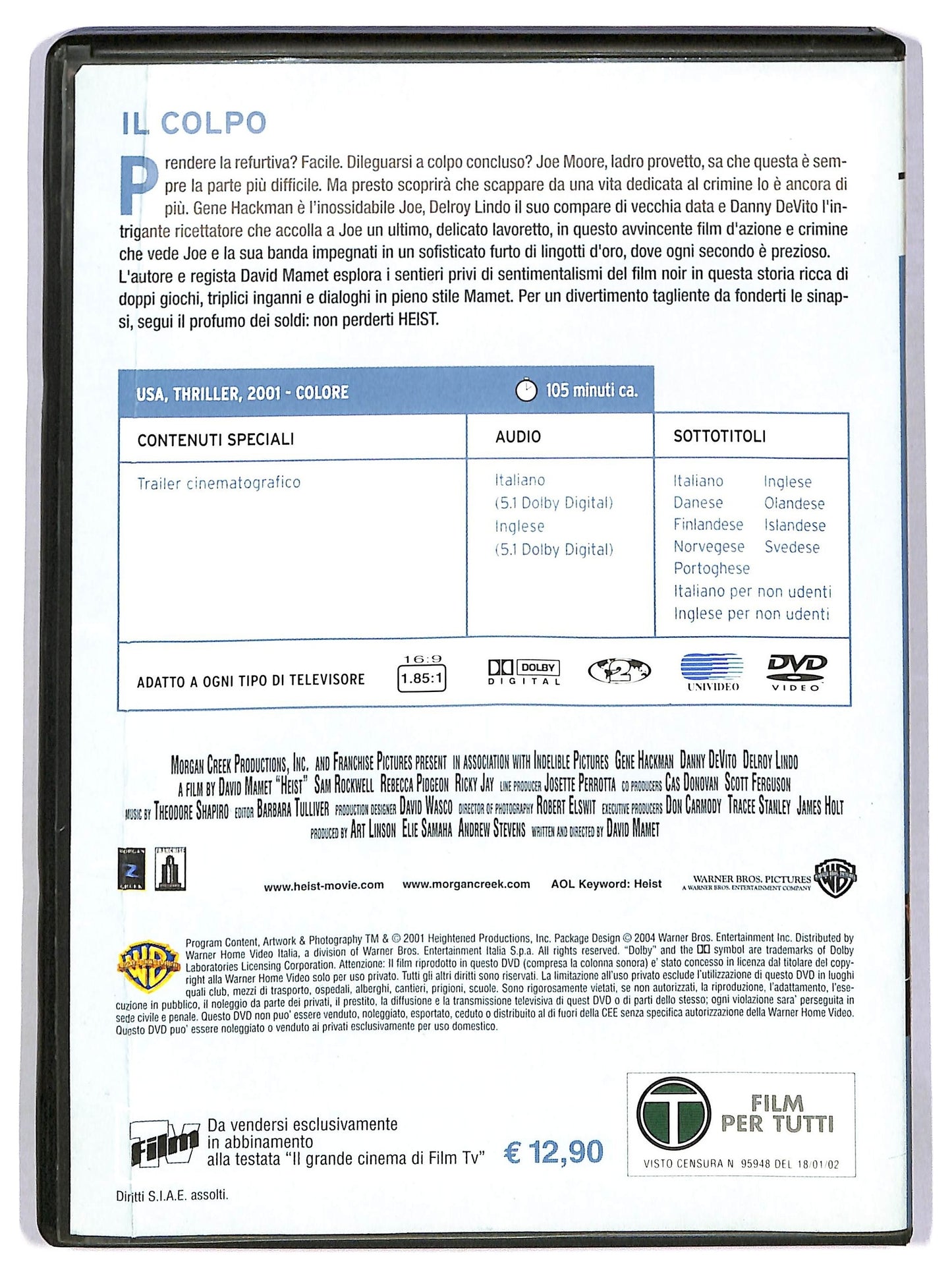 EBOND Il colpo EDITORIALE DVD D782916