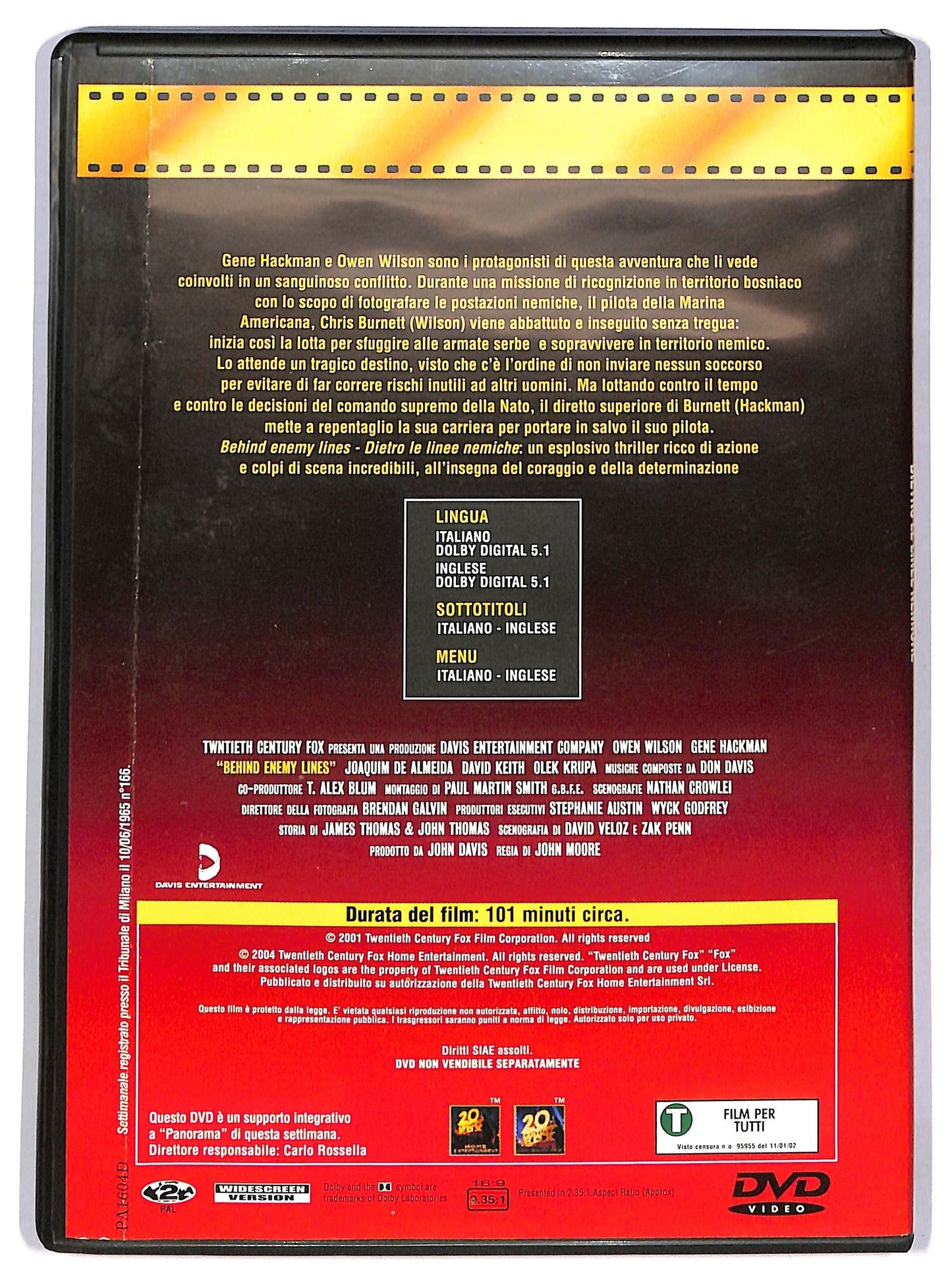 EBOND Behind Enemy Lines - Dietro le linee nemiche EDITORIALE DVD D782918