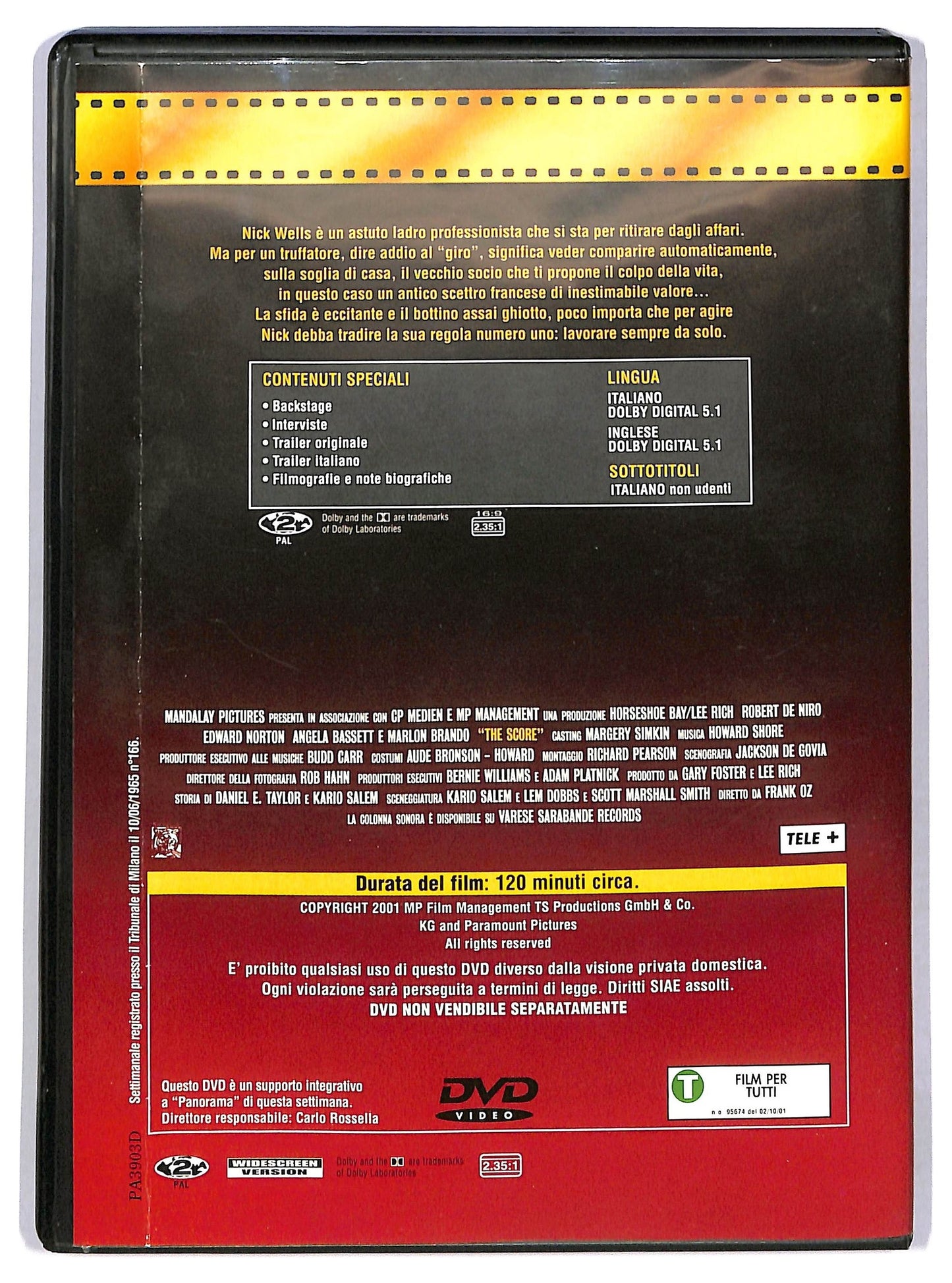 EBOND The Score EDITORIALE DVD D782919