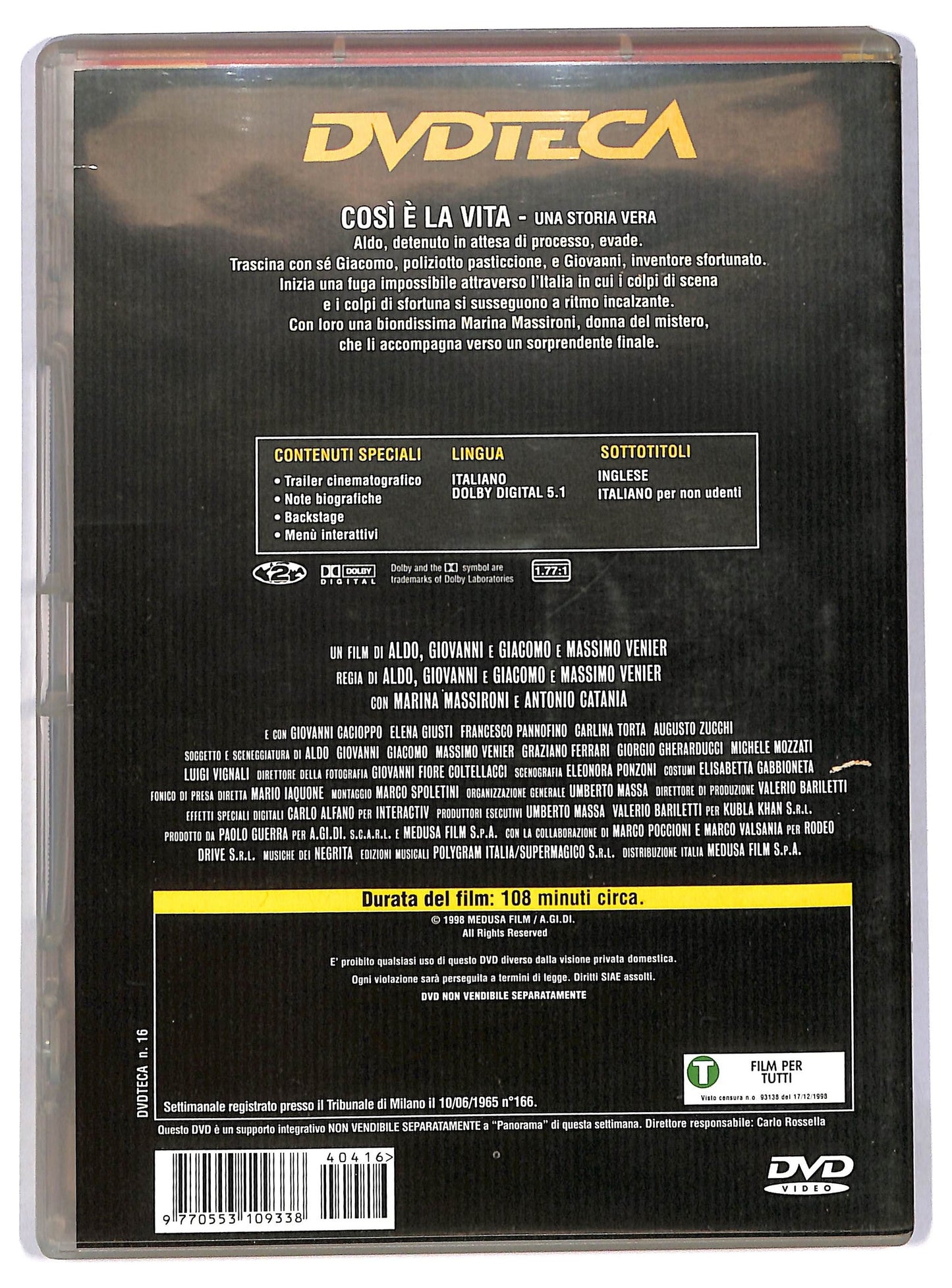 EBOND Cosi e la vita EDITORIALE DVD D783030