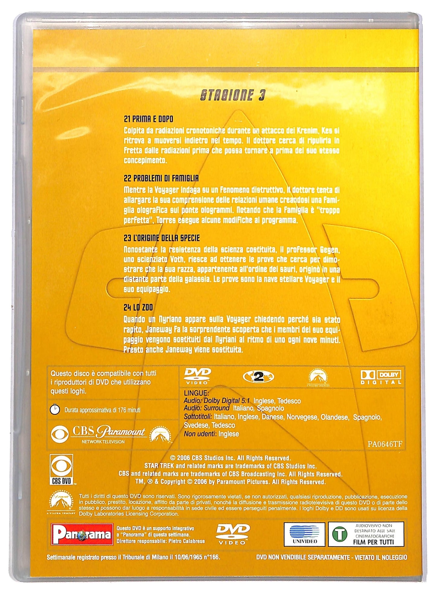 EBOND Star trek voyager stagione 3 disco 6 EDITORIALE DVD D783102