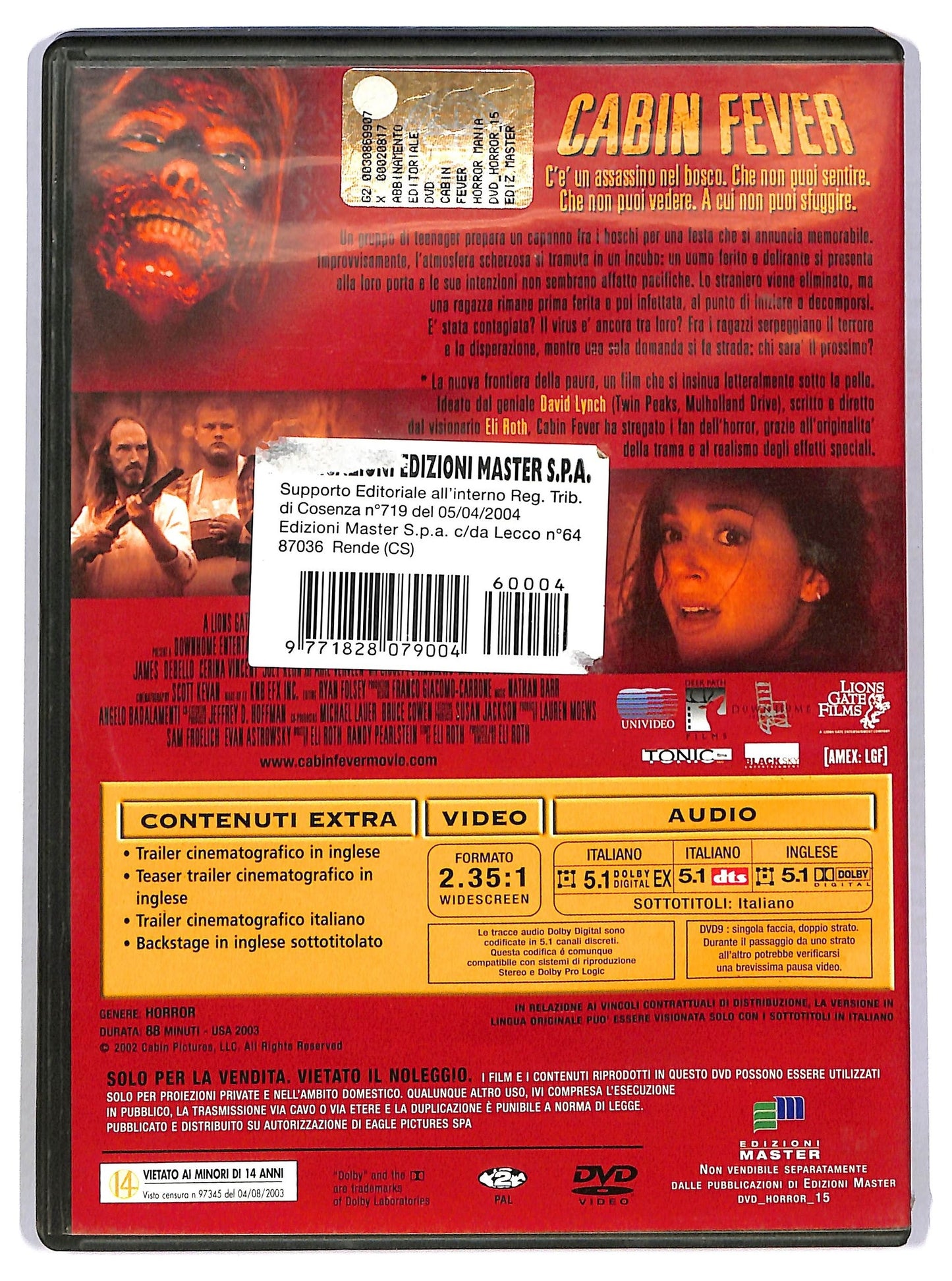 EBOND Cabin Fever EDITORIALE DVD D783233