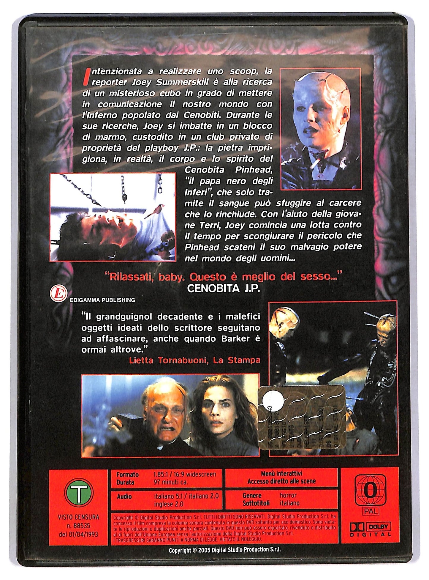 EBOND Hellraiser 3 DVD EDITORIALE D783254