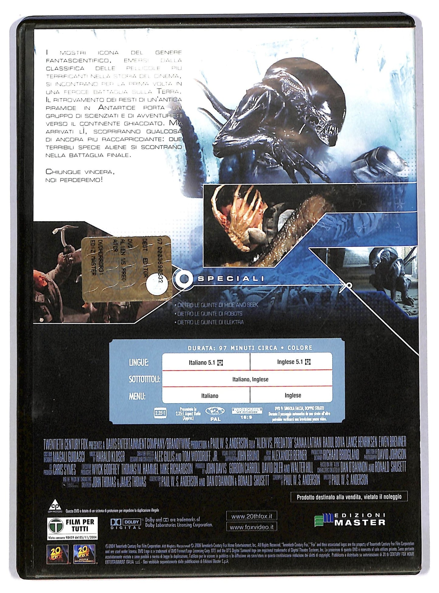 EBOND Alien vs. Predator EDITORIALE DVD D783306