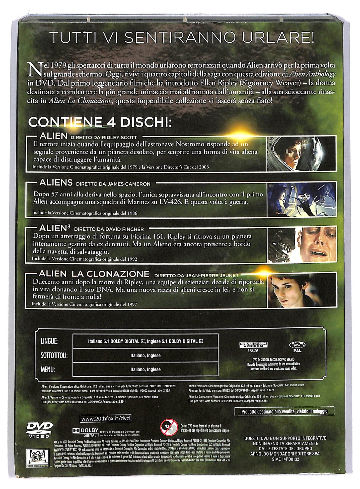 EBOND Alien Anthology - box 4 DVD EDITORIALE D783333