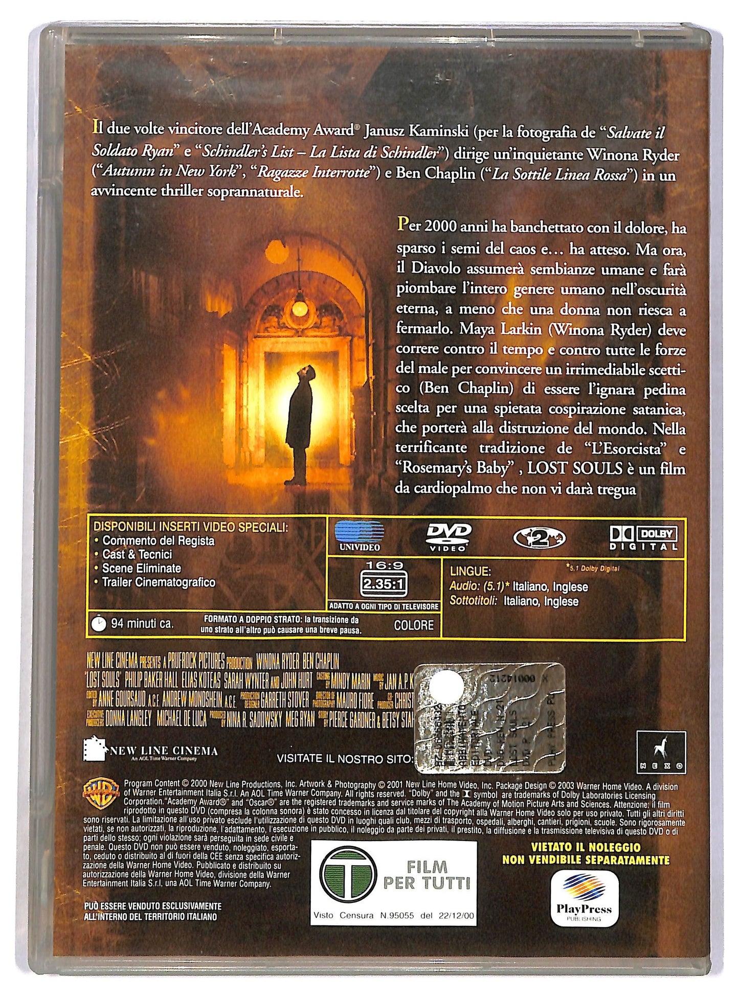 EBOND Lost Souls - La Profezia  DVD Editoriale D783422