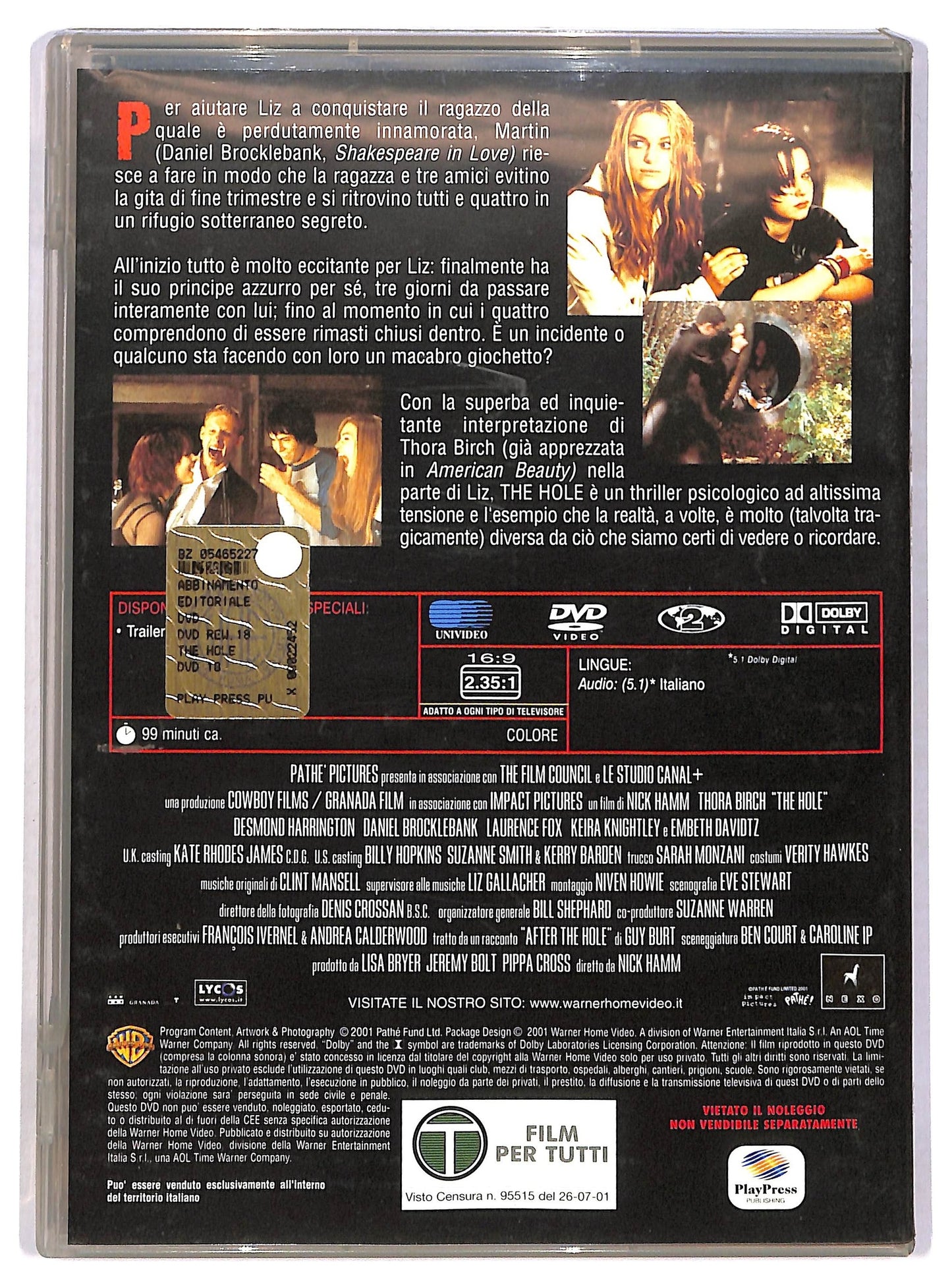 EBOND The Hole EDITORIALE DVD D783460