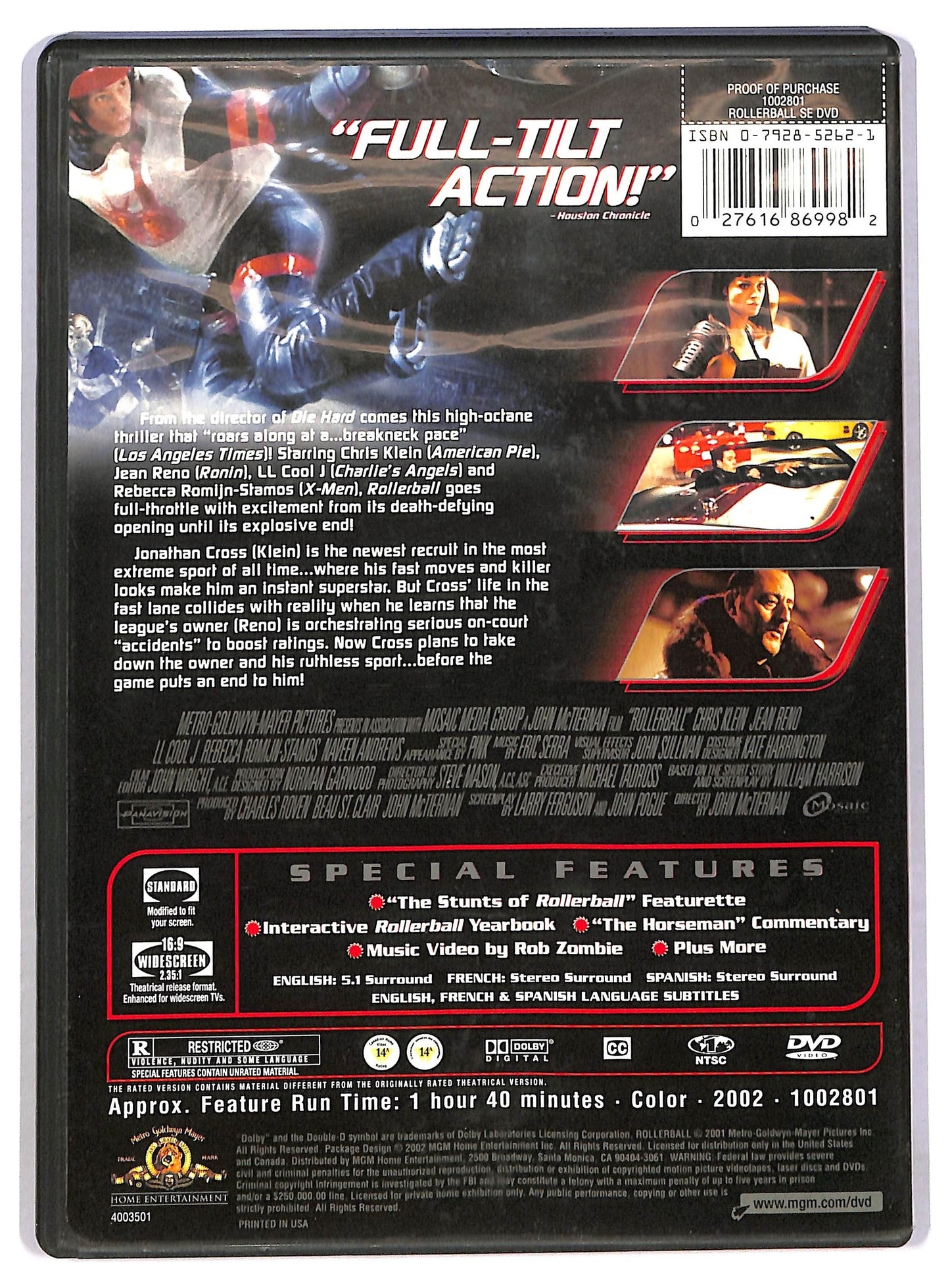 EBOND Rollerball SPECIAL EDITION DVD D783537