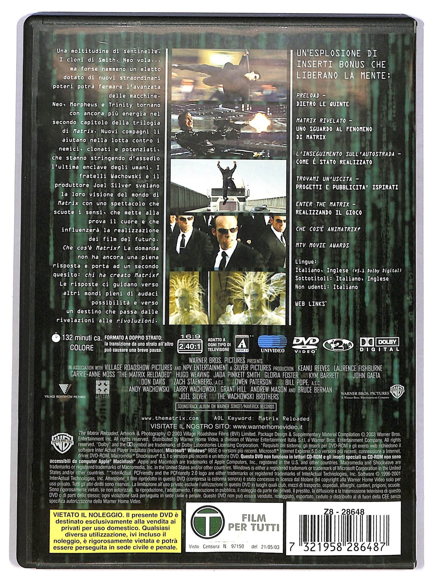 EBOND Matrix Reloaded DVD D783706
